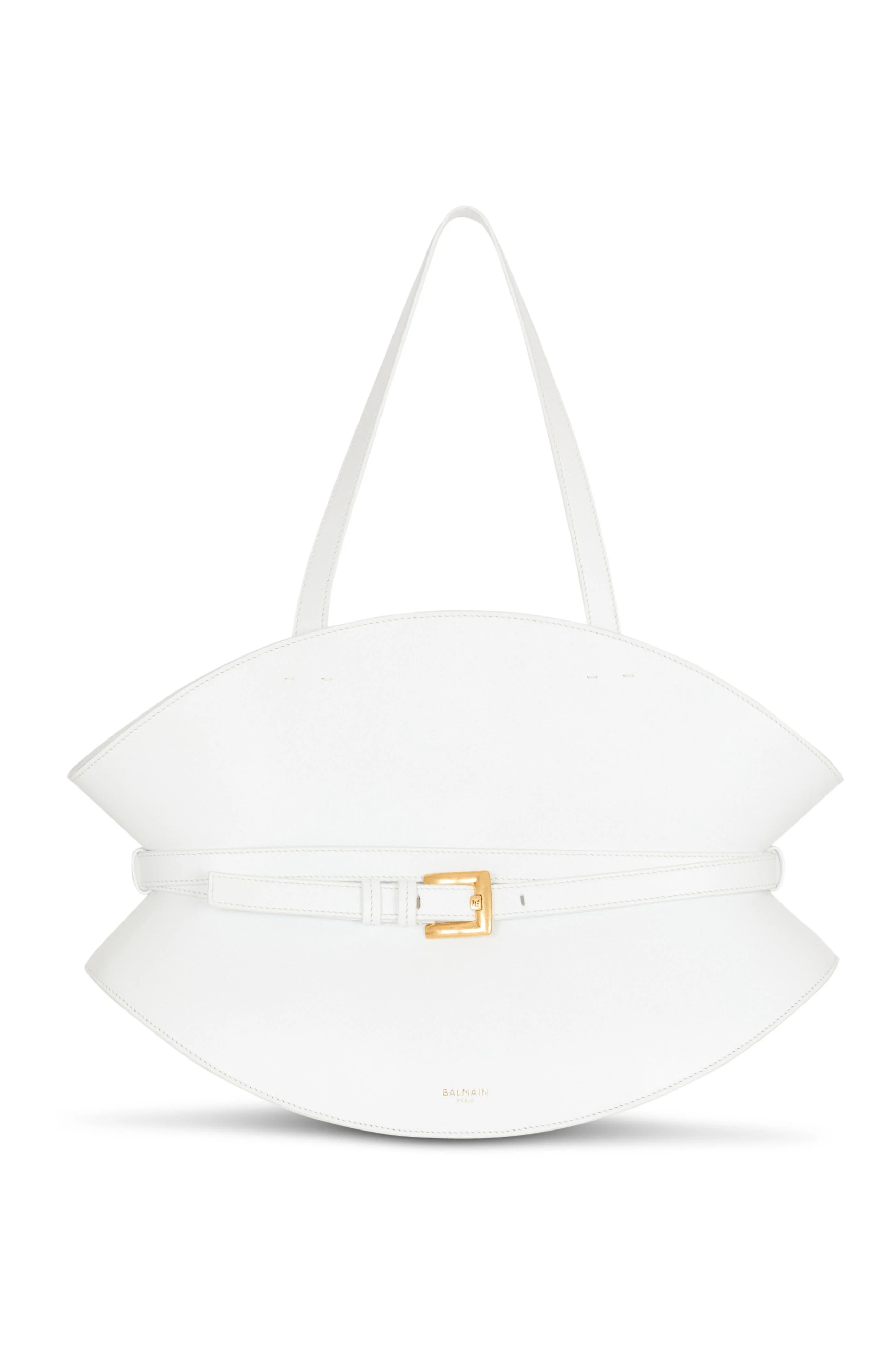 Balmain Medium Shuffle bag in calfskin leather in White at Nordstrom - 1