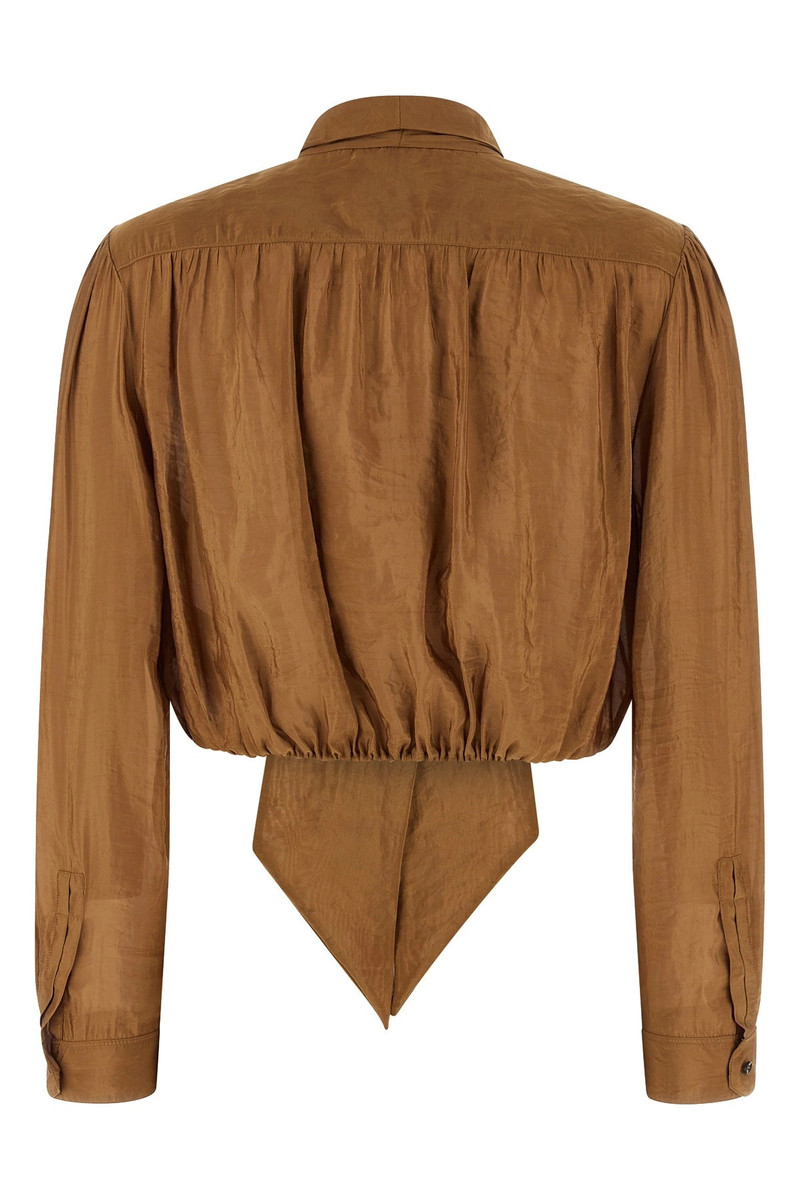 SAINT LAURENT Lavallière neck blouse outlook