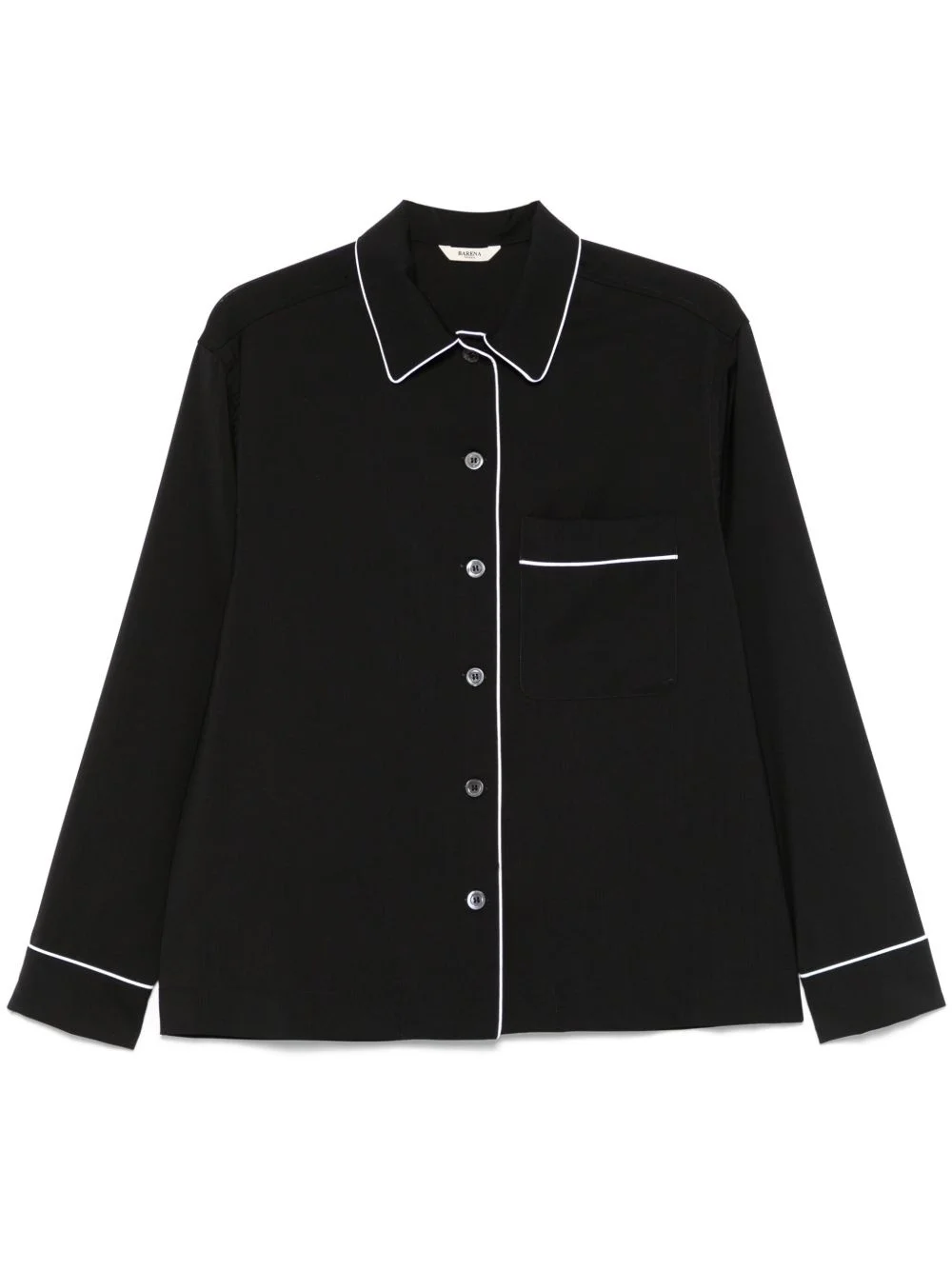 contrasting-trim shirt - 1