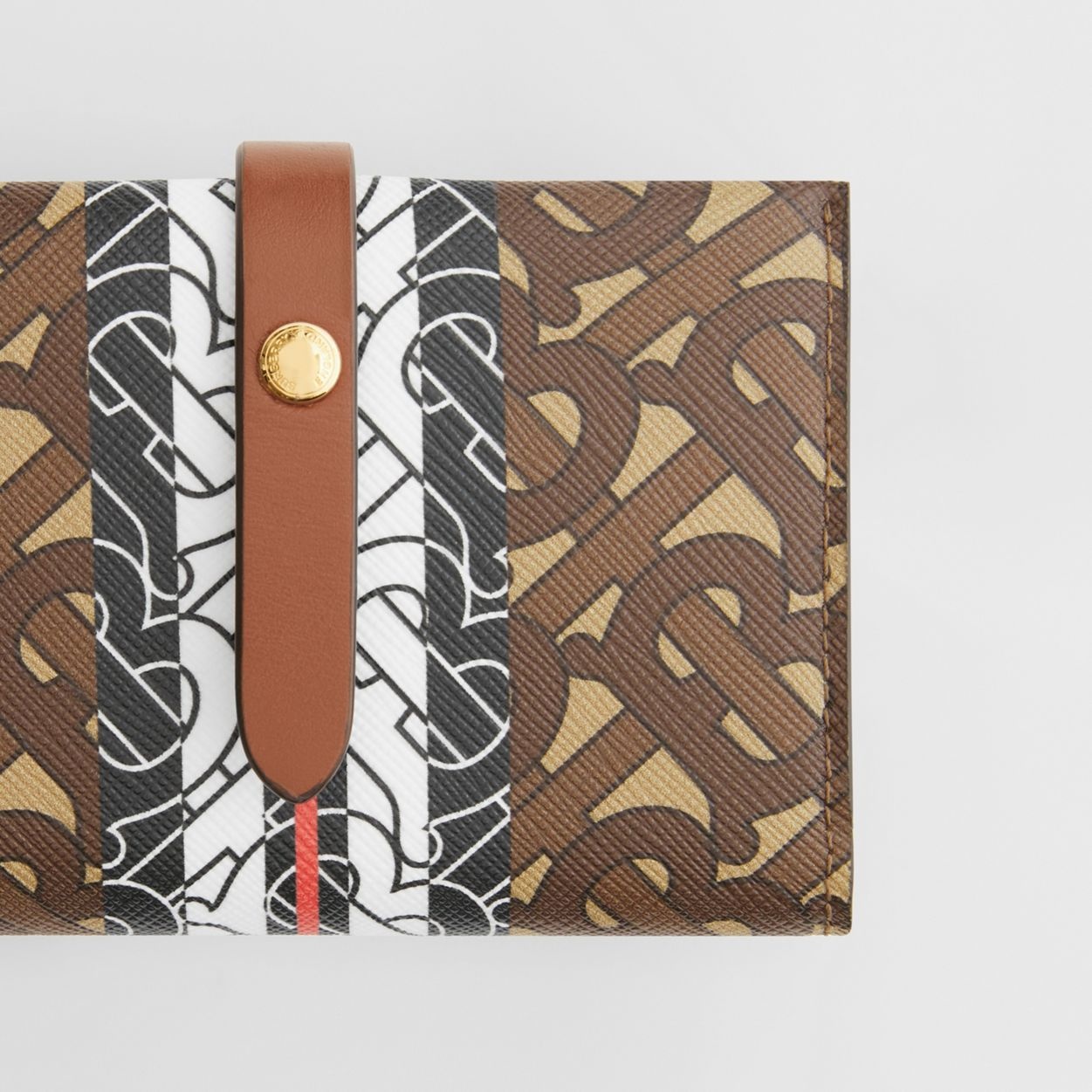 Monogram Stripe E-canvas Wallet with Strap - 2