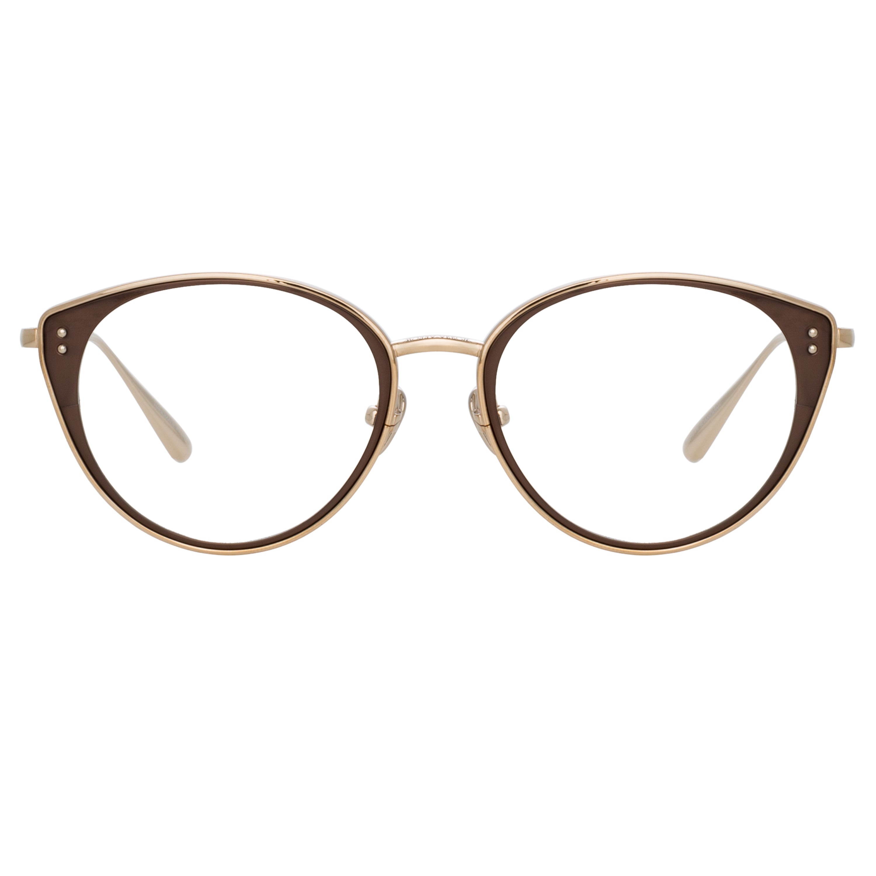 ALBA CAT EYE OPTICAL FRAME IN LIGHT GOLD - 1