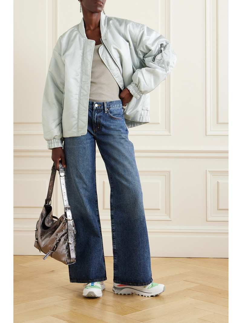 AGOLDE + Shoreditch Ski Club Nisa Oversized Metallic Recycled-shell Bomber Jacket outlook