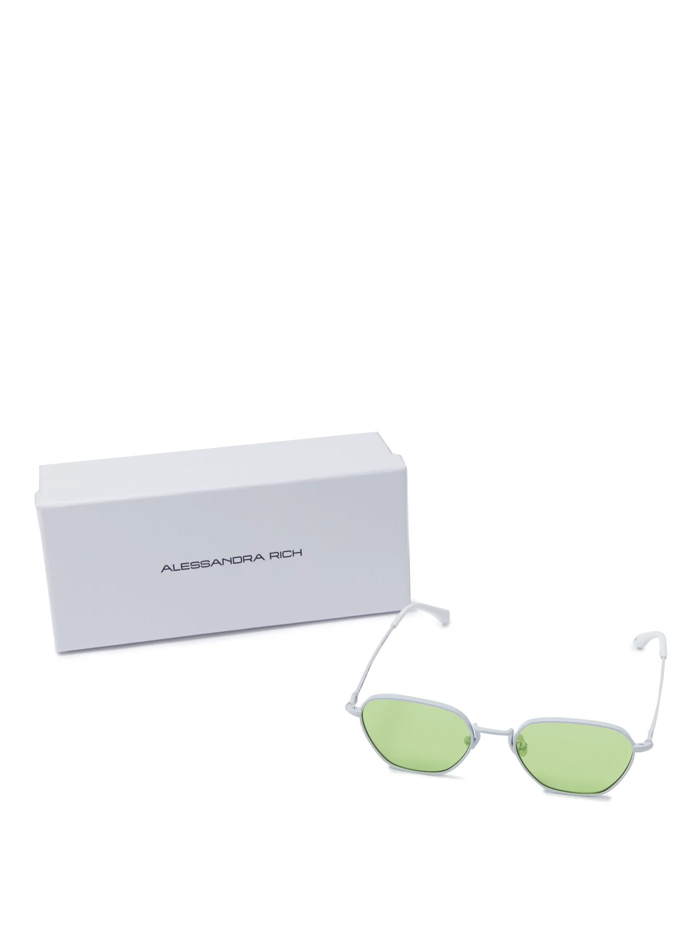 X Alessandra Rich hexagonal sunglasses and chain - 5