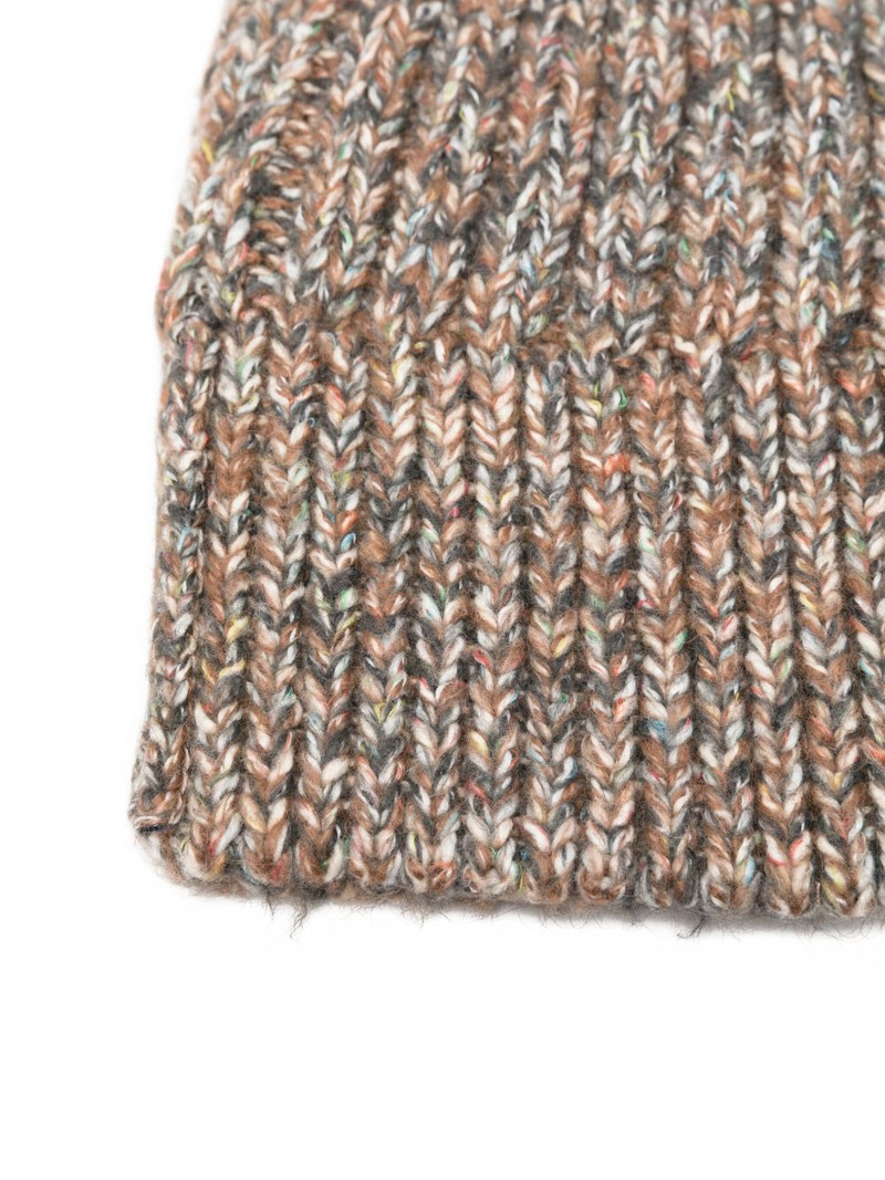 mélange-effect ribbed beanie 3