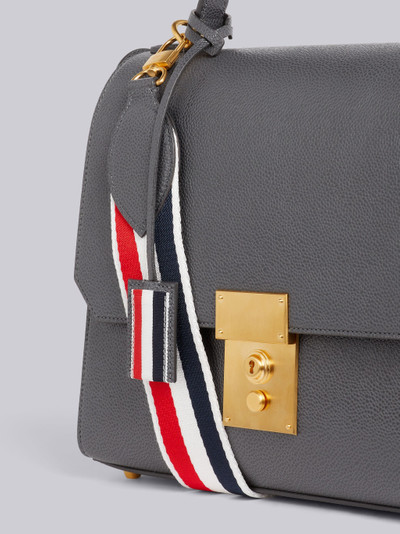 Thom Browne Dark Grey Pebbled Calfskin Mrs. Thom Flap Crossbody Bag outlook