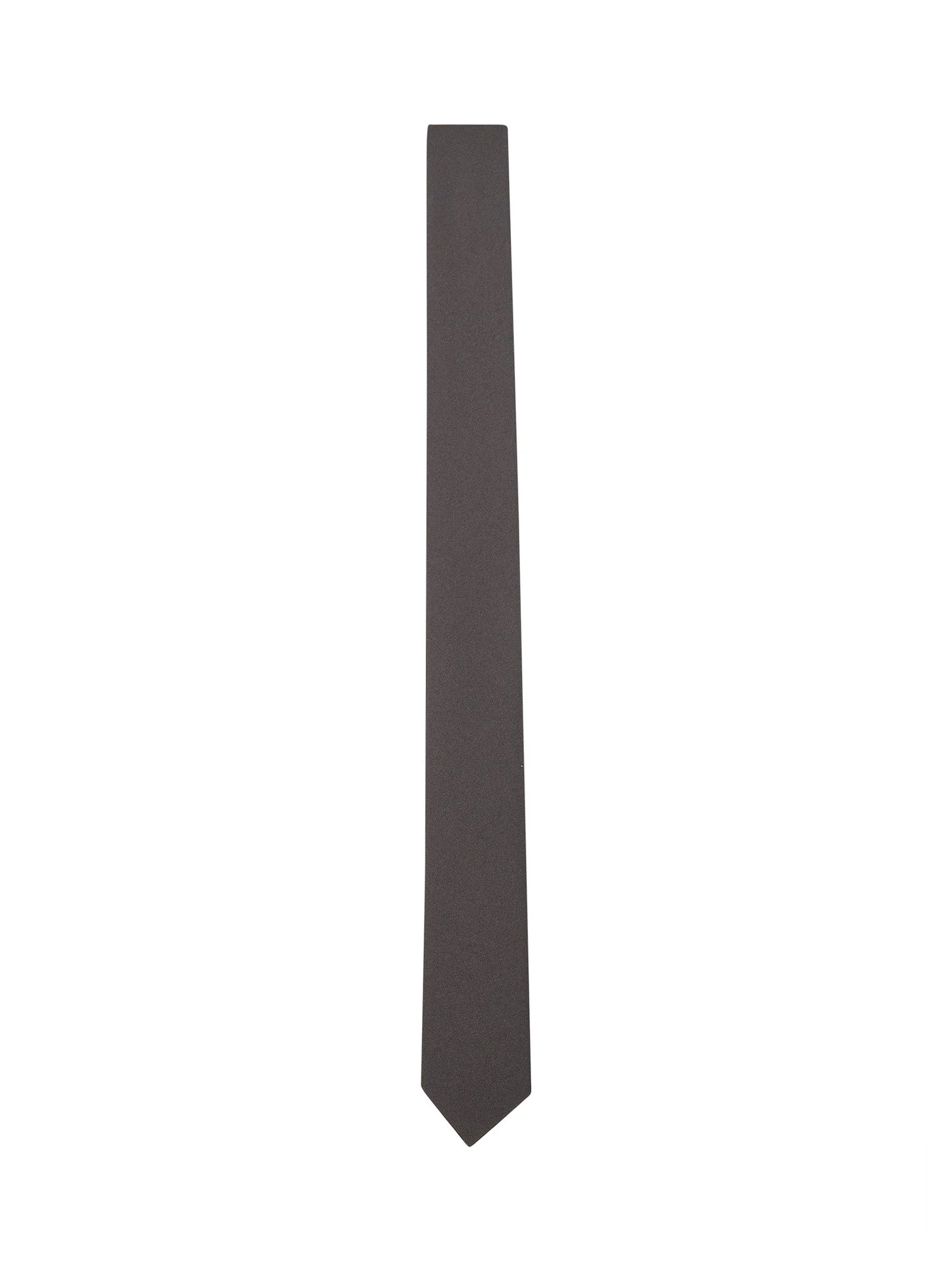 Gucci Men Brown Crepe-Effect Fabric Slim Tie - 1