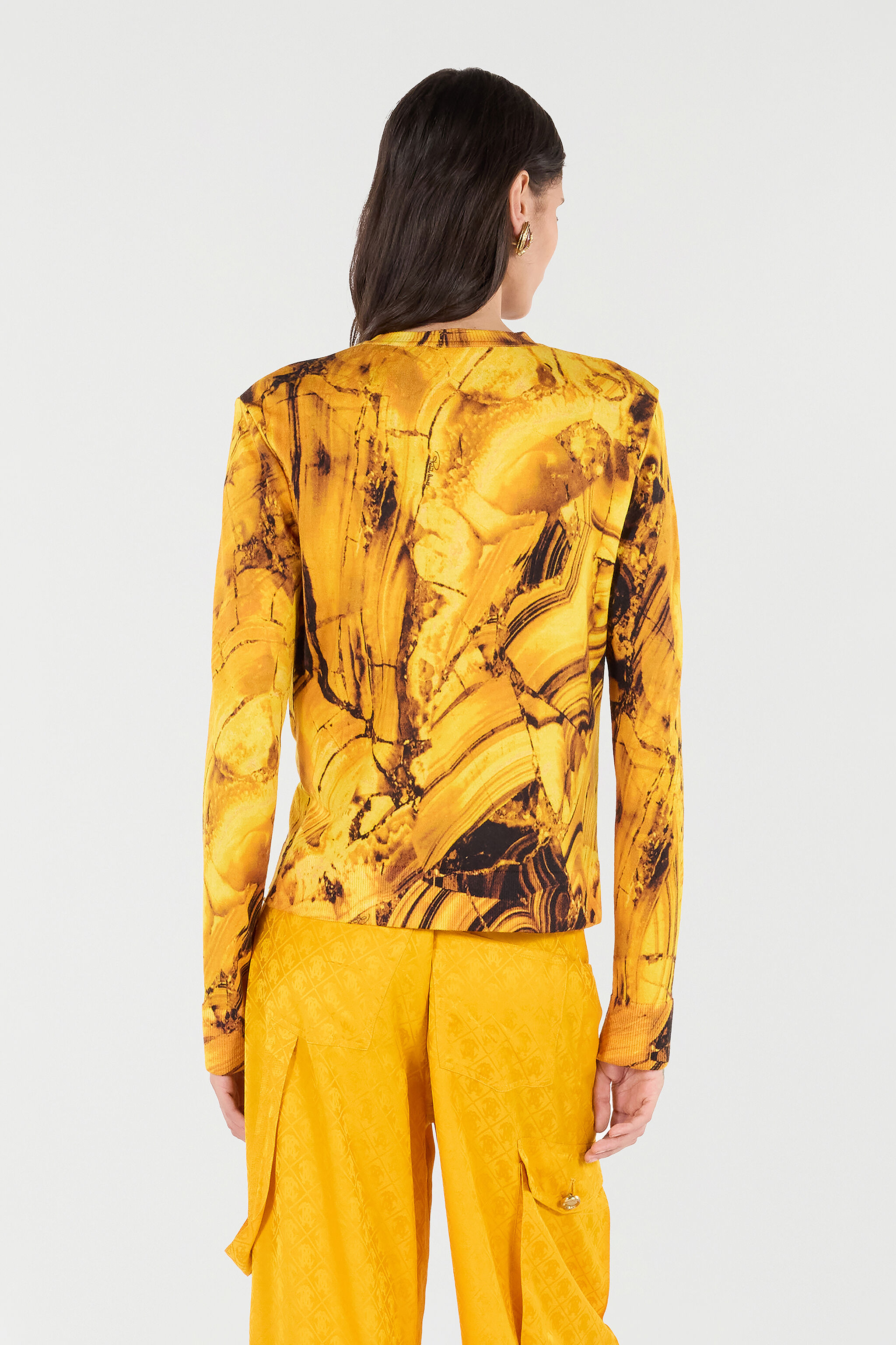 Cardigan With Amber Print - 4