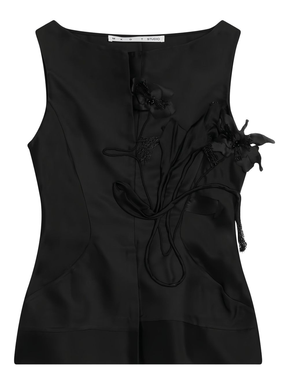floral-appliqué top - 1