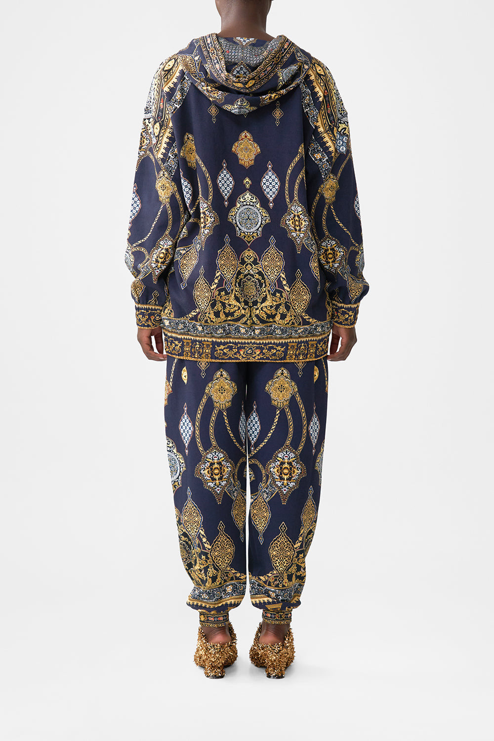 SILK BAND OVERSIZED HOODIE WITH POCKETS - 3