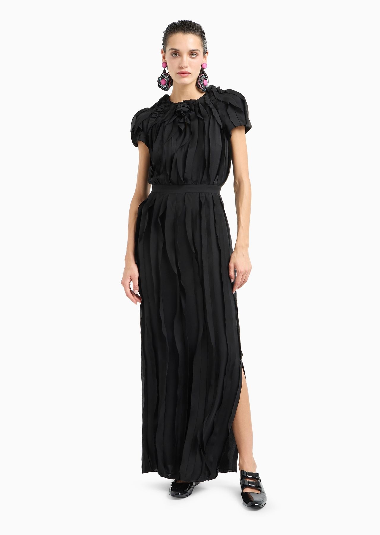 Double silk-georgette long dress - 2