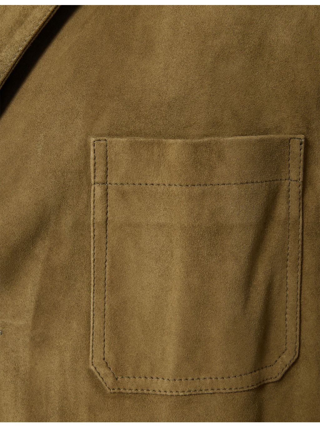 Notched-Collar Patch-Pocket Suede Blazer - 7