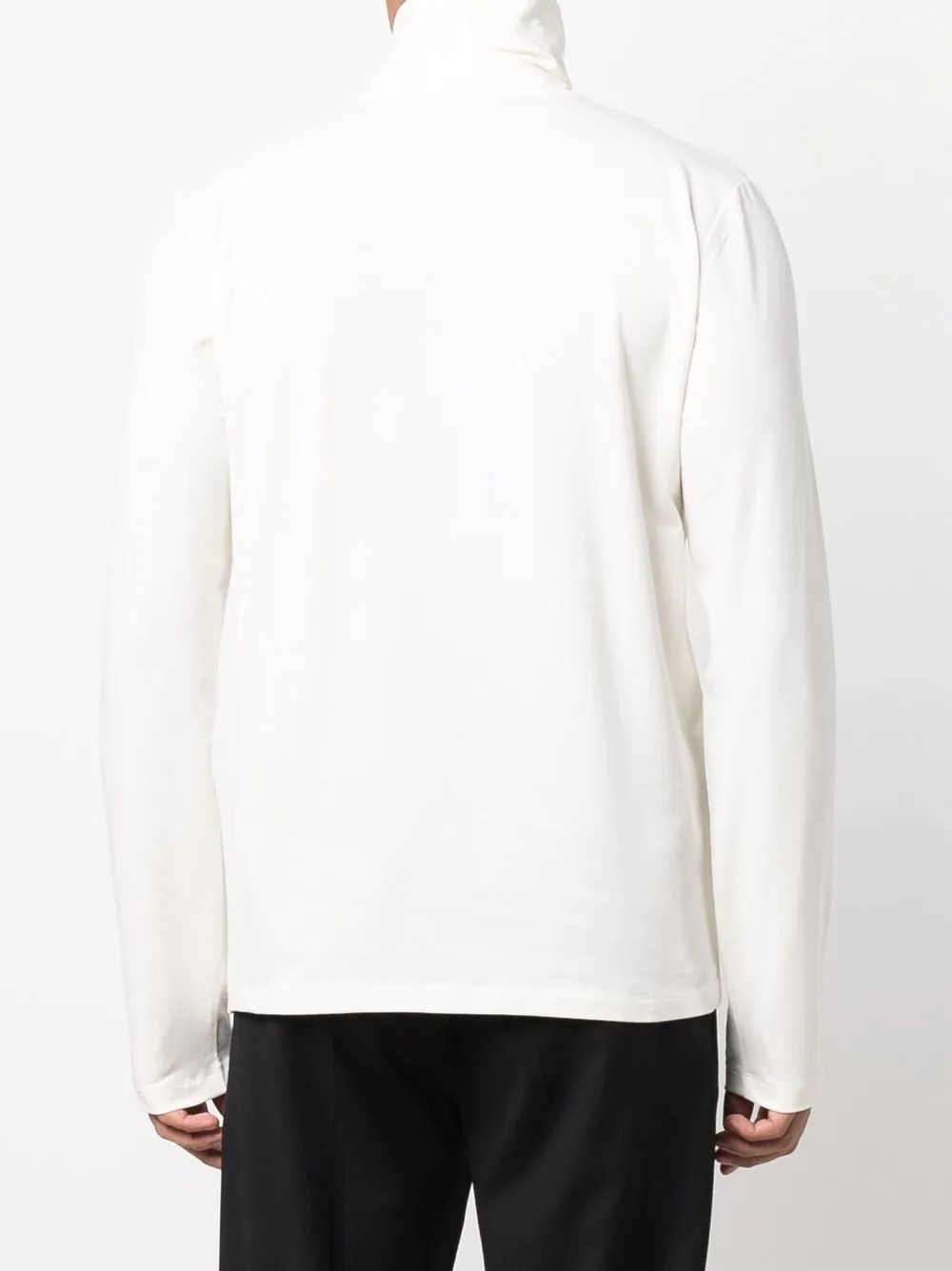 short-zip stretch-cotton sweater - 4