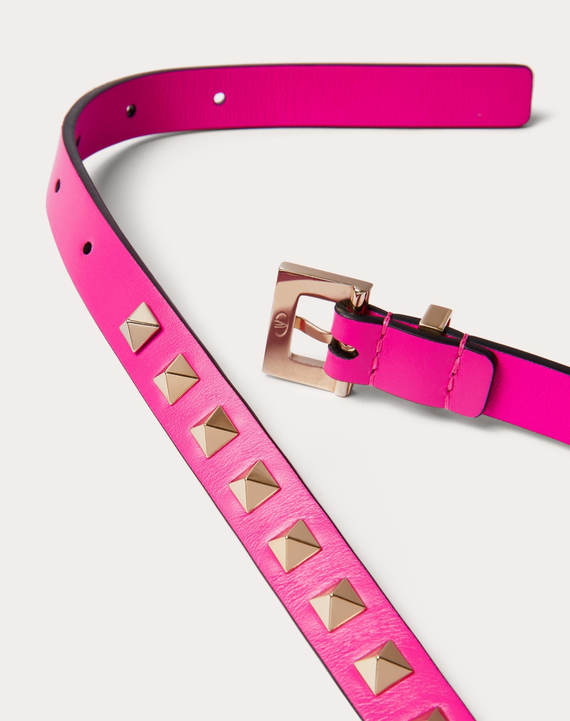 ROCKSTUD BELT IN SHINY CALFSKIN 15 MM - 2