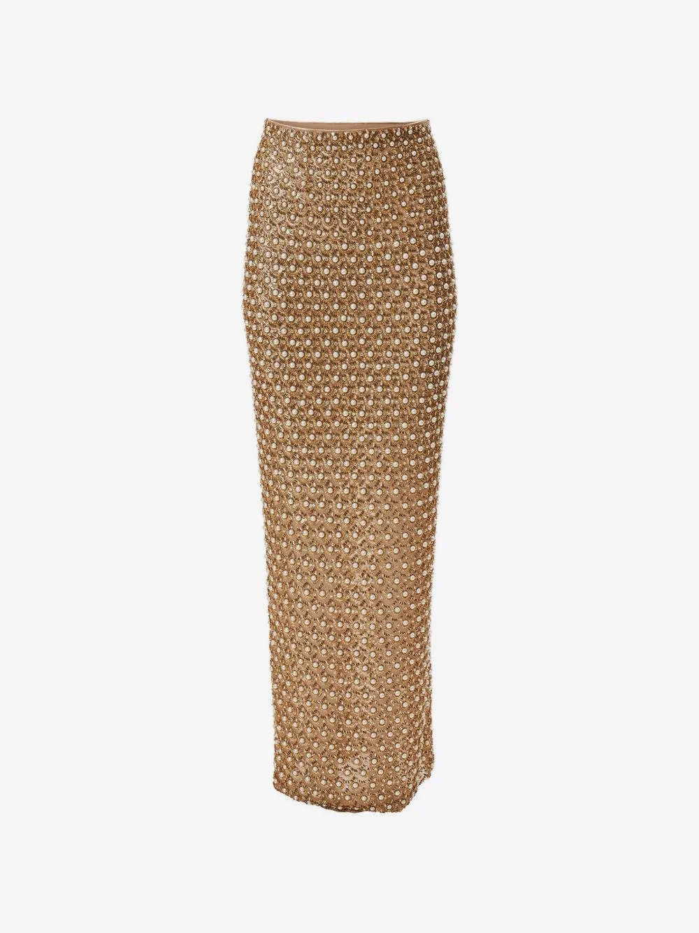 embellished column long skirt - 1