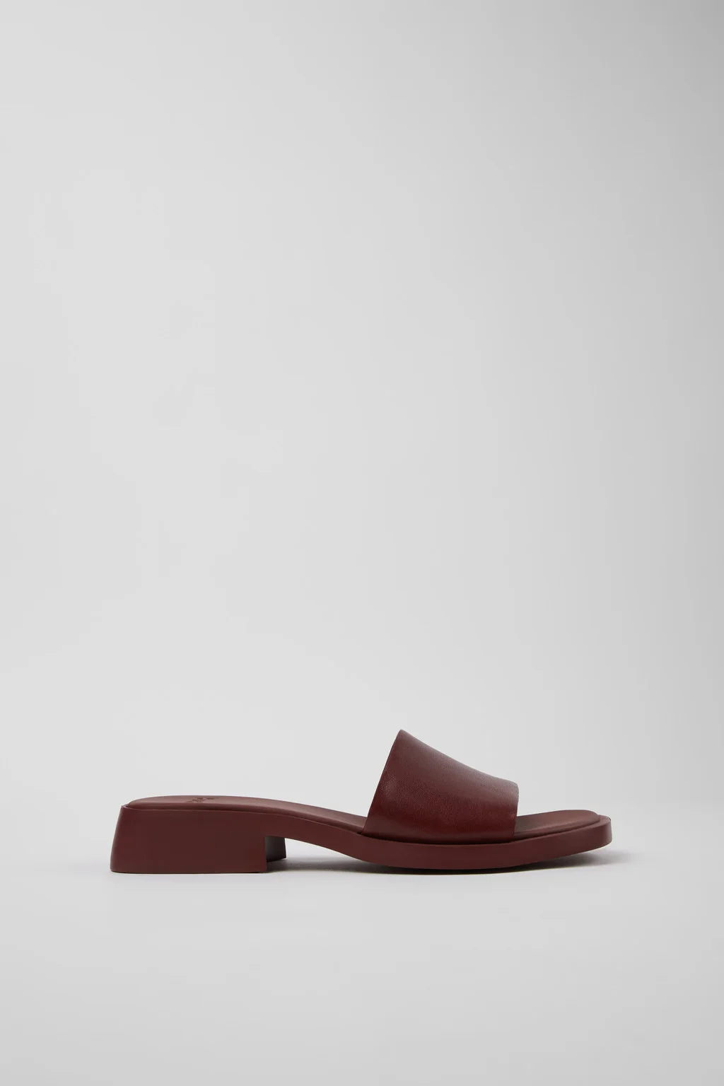 Burgundy Leather Sandals for Women. - 1