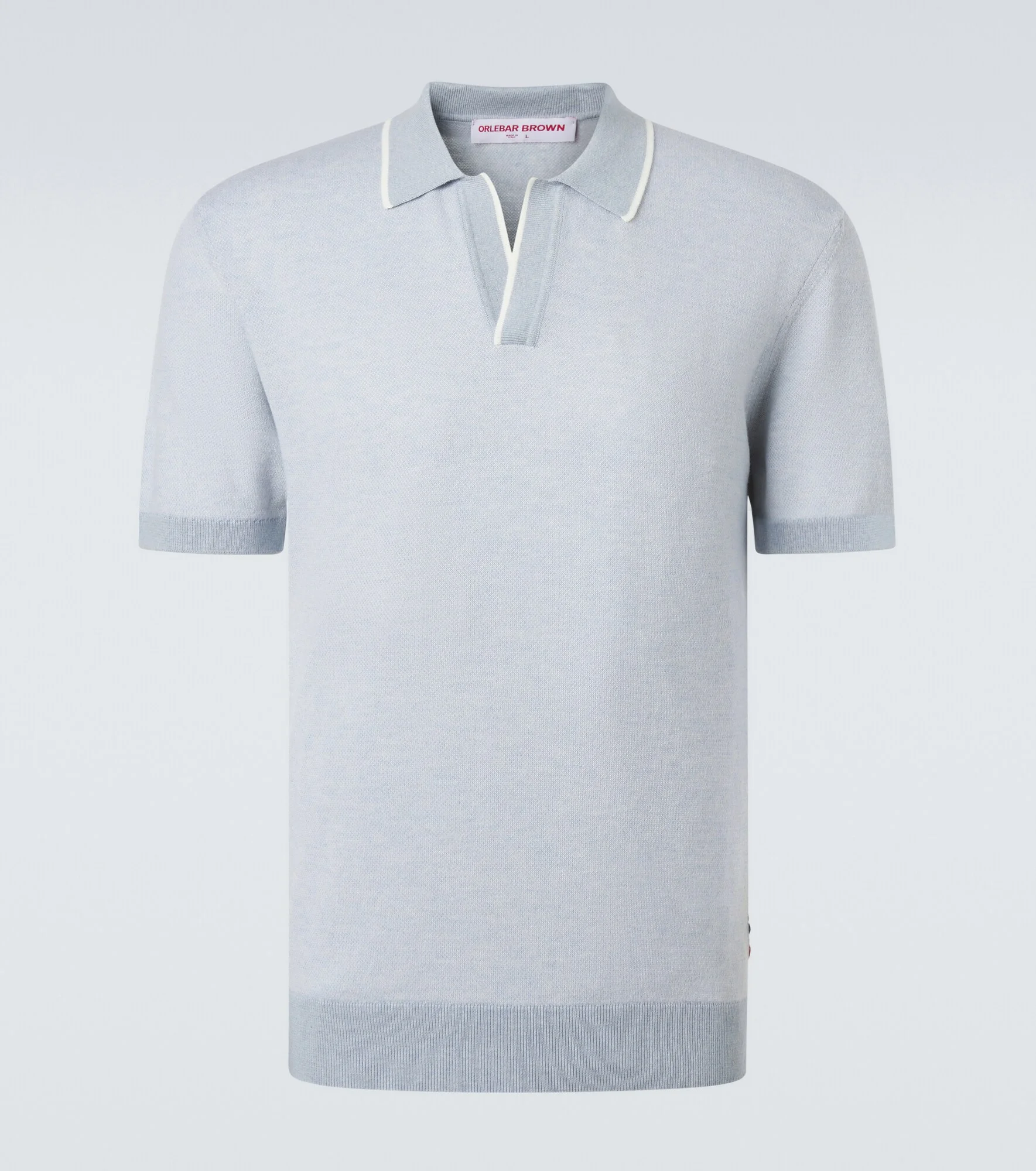 Horton cotton and wool piqué polo shirt - 1
