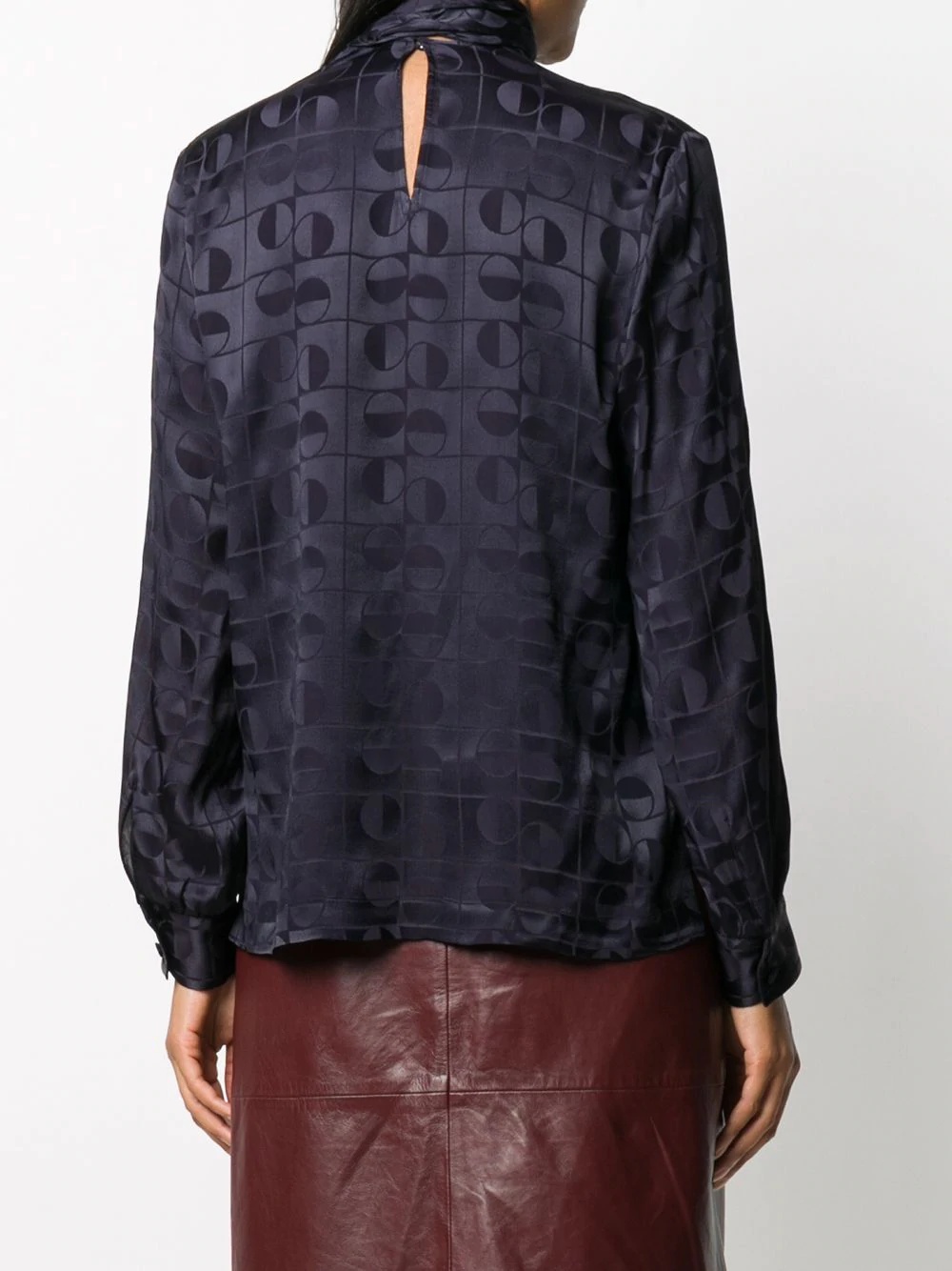 geometric print blouse - 4