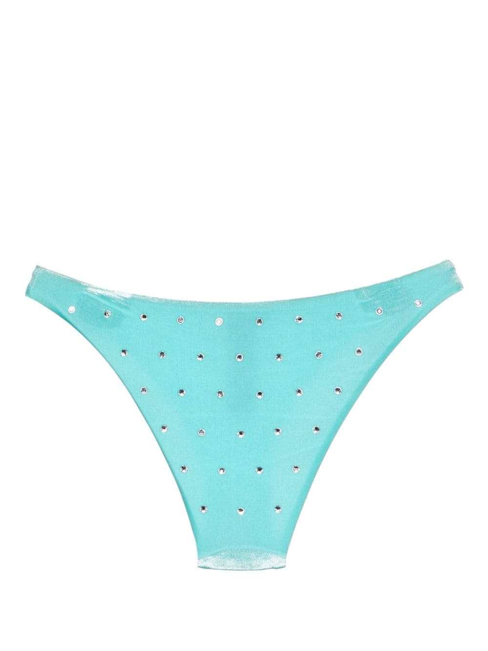 crystal-embellished velvet bikini bottom - 2