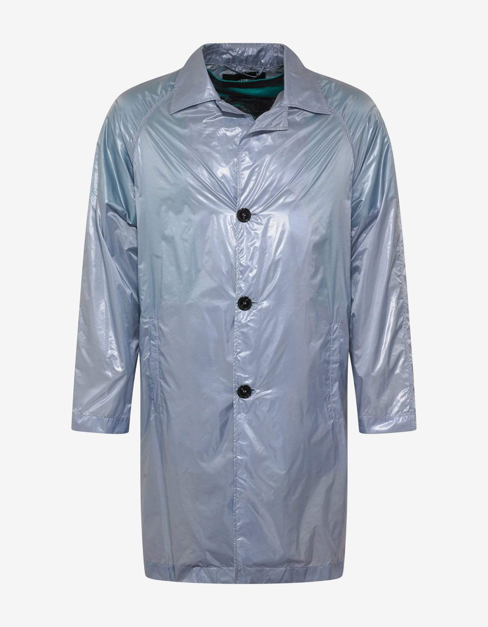 Raf Simons Blue Coat with T-Shirt Layer - 1
