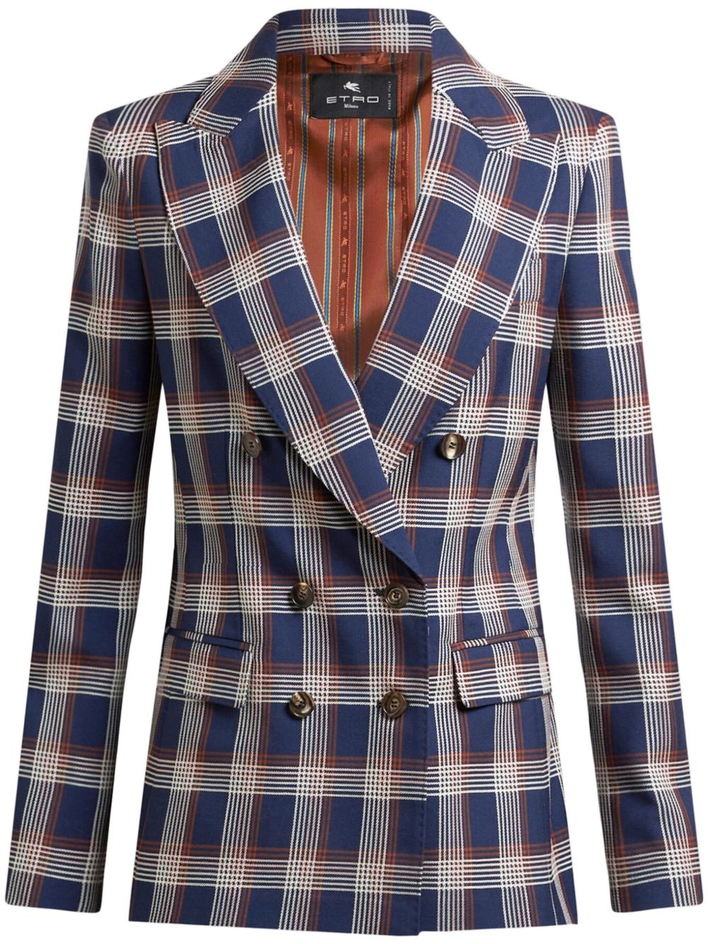 check tweed blazer - 1