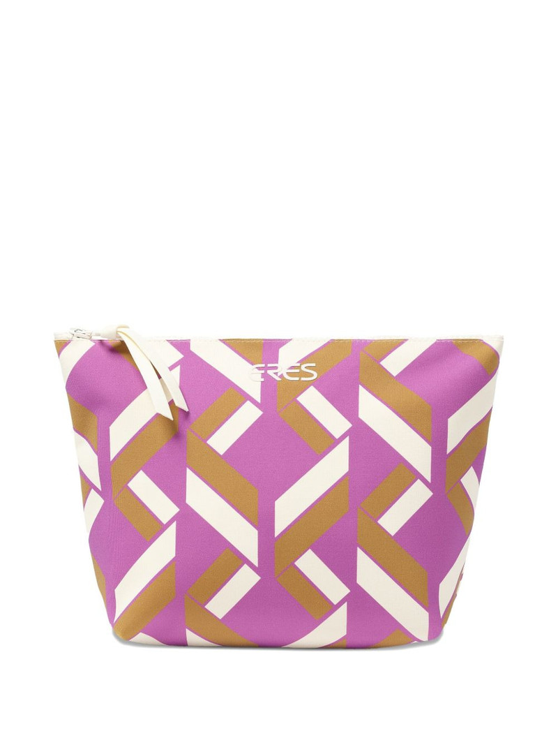 Pocket swim geometric-pattern clutch bag 1