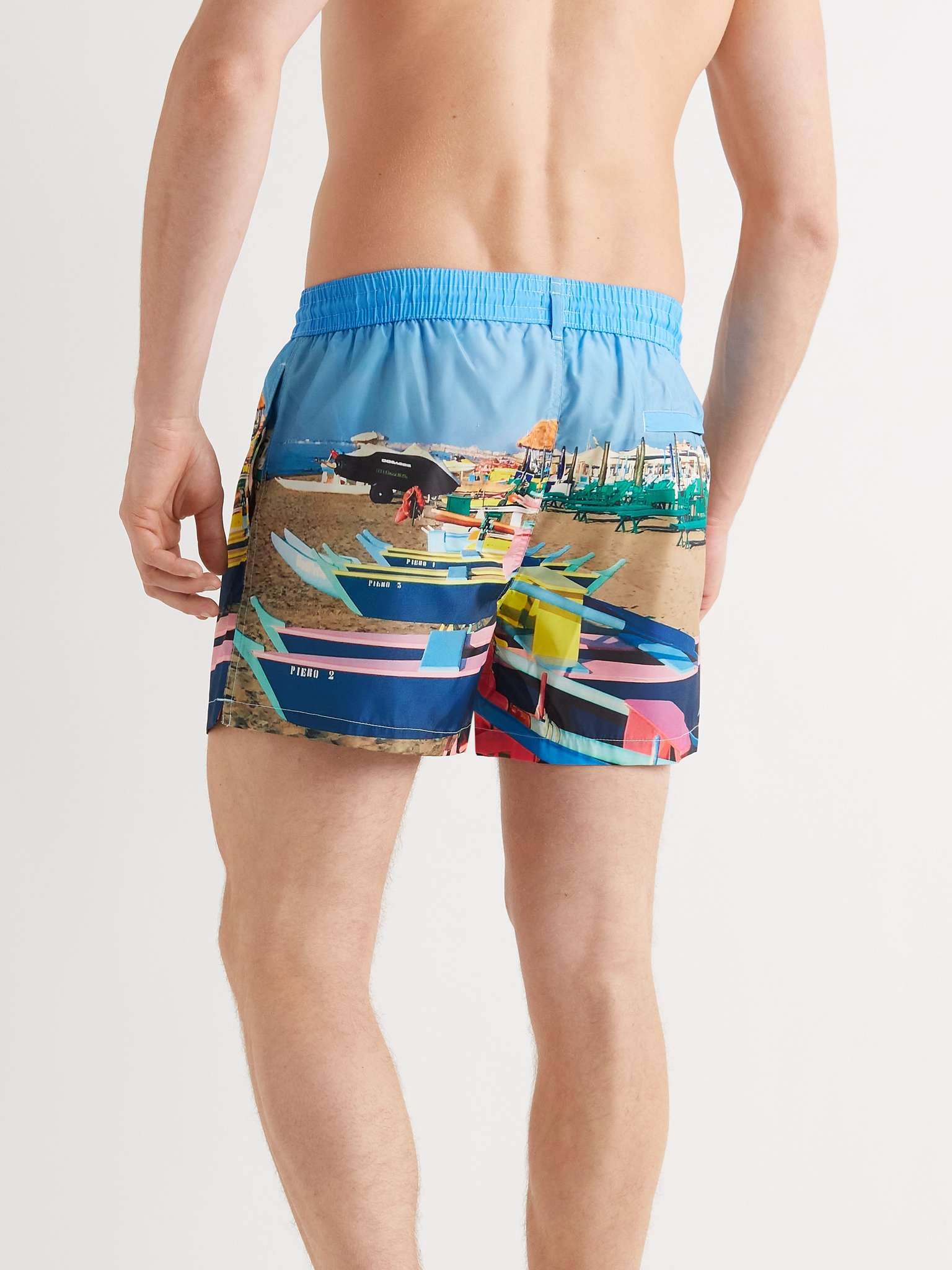 Mid-Length Printed Swim Shorts - 3