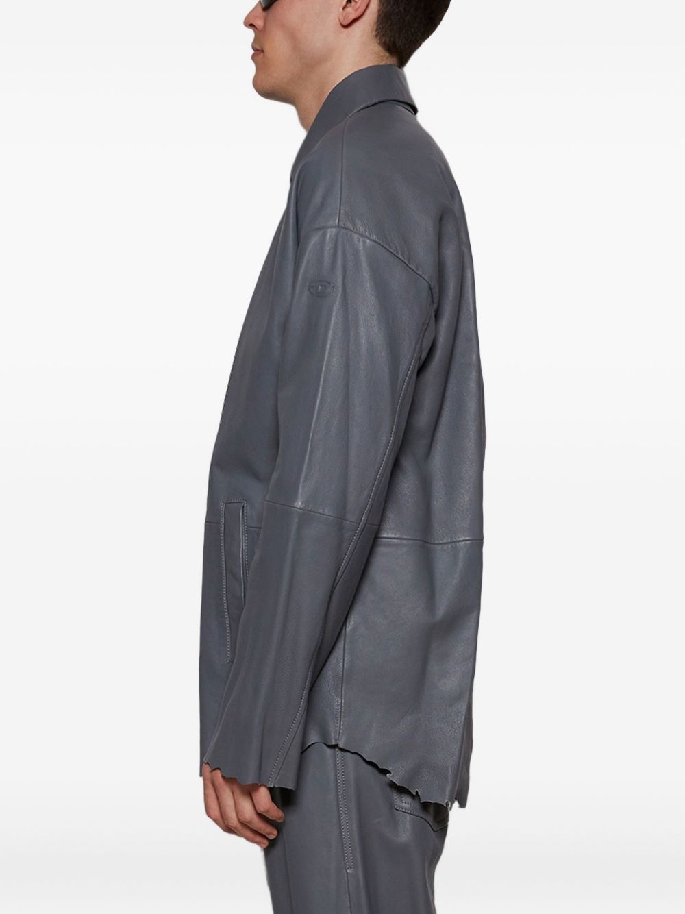 L-Mart-B zip-front leather jacket - 4