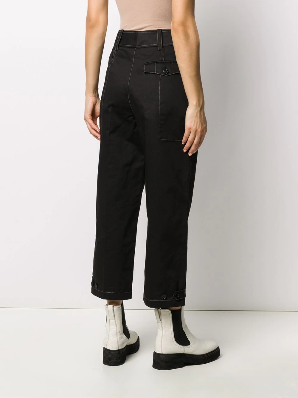 loose fit cropped trousers - 4