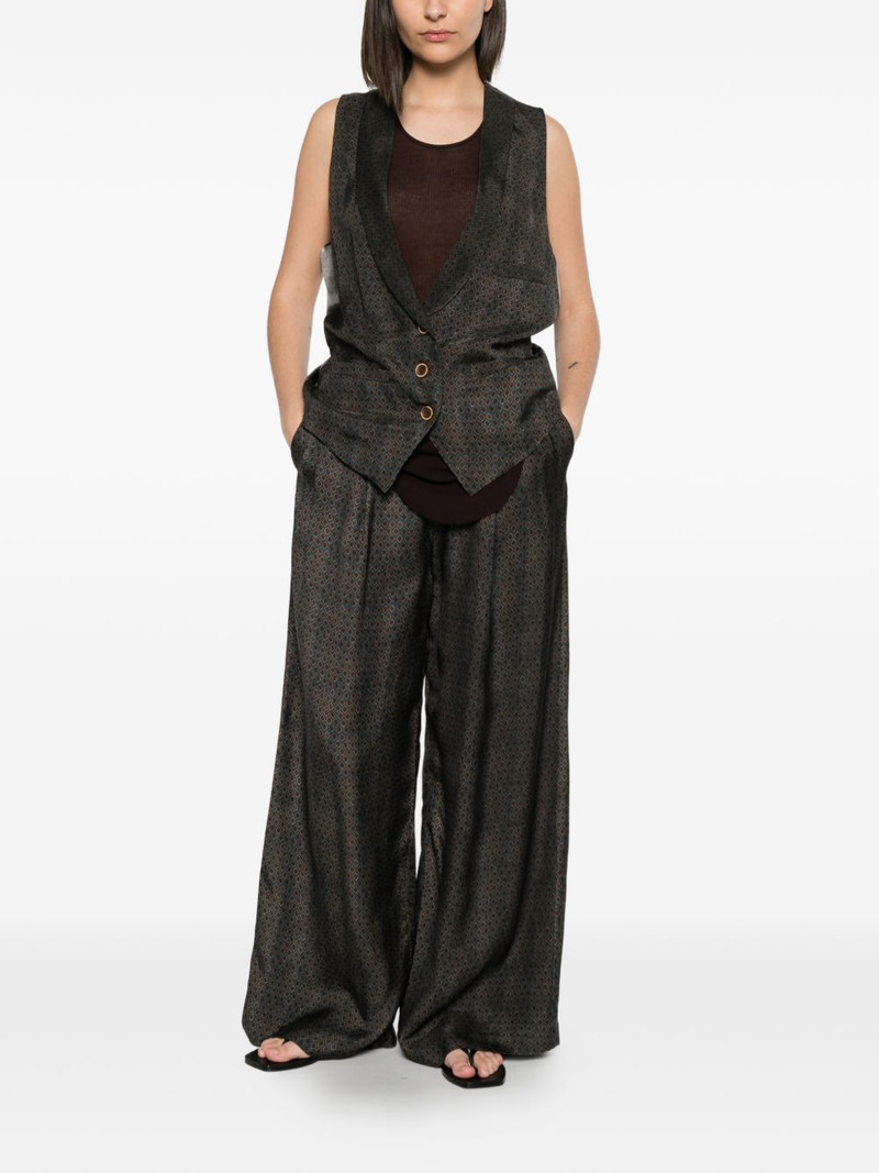 UMA WANG Jill geometric-pattern waistcoat outlook