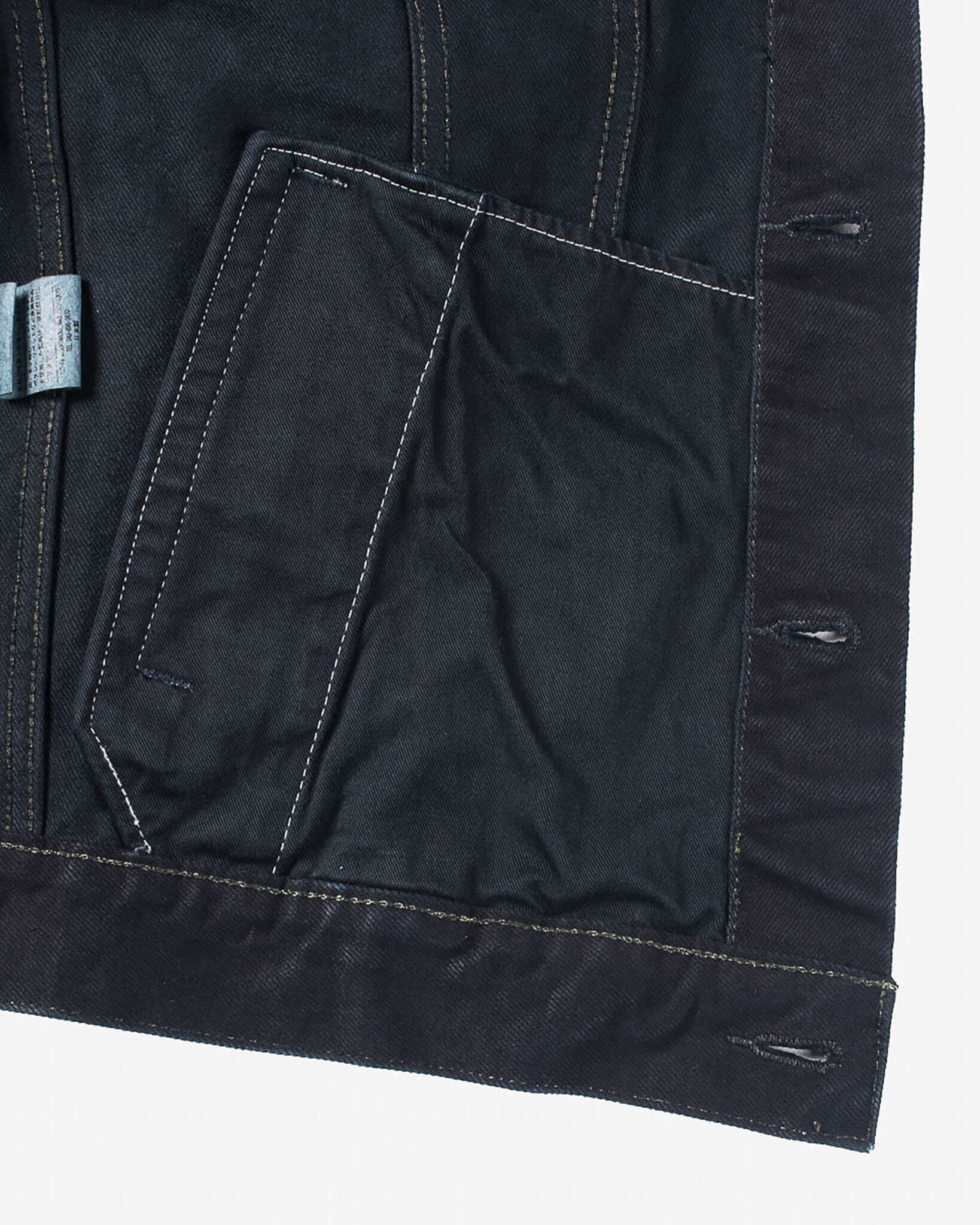 IH-526J-142OD 14oz Selvedge Denim Modified Type III Jacket - Indigo Overdyed Black - 15