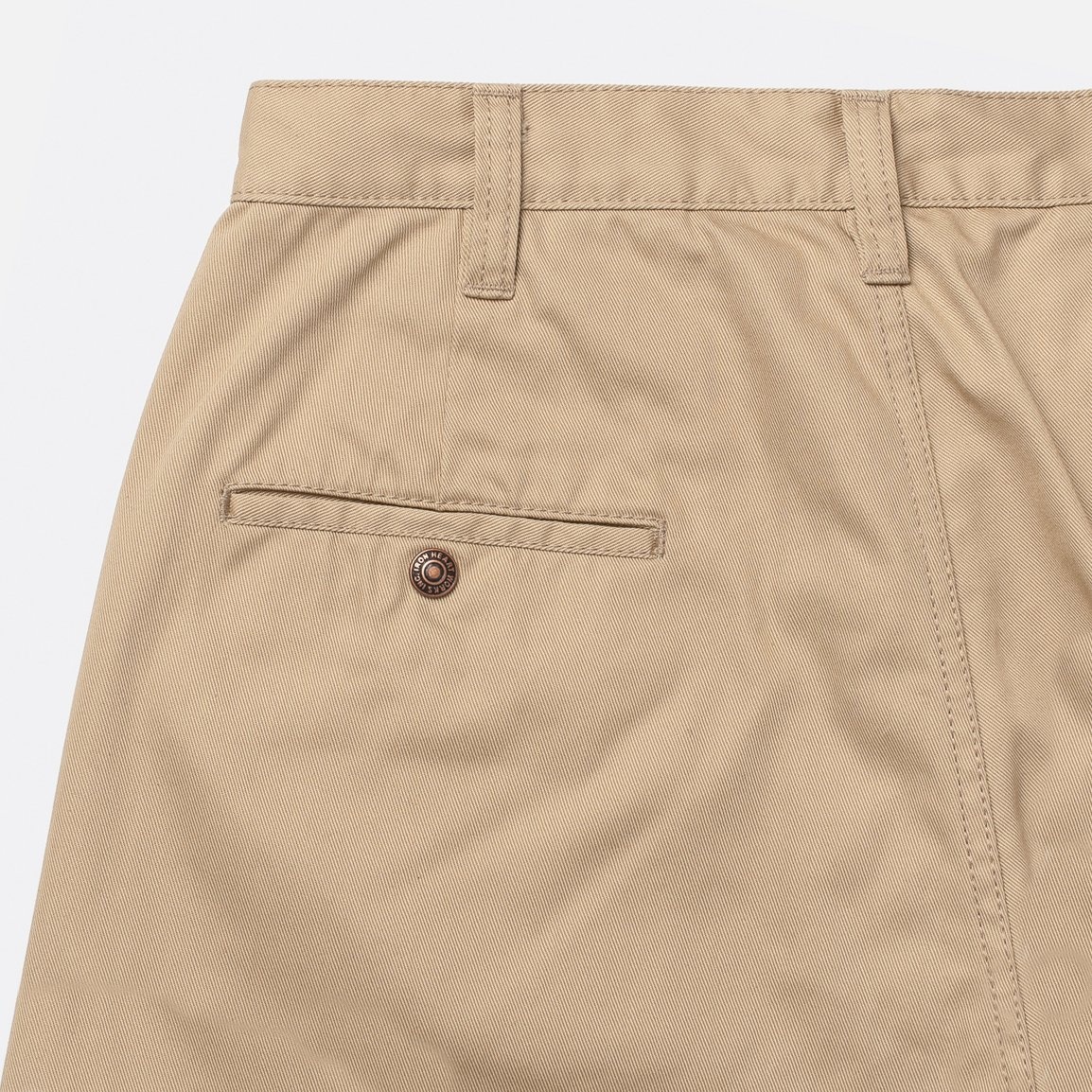 IH-727-KHA 9oz Mercerised Selvedge Cotton Medium/High Rise Tapered Chinos - Khaki - 6