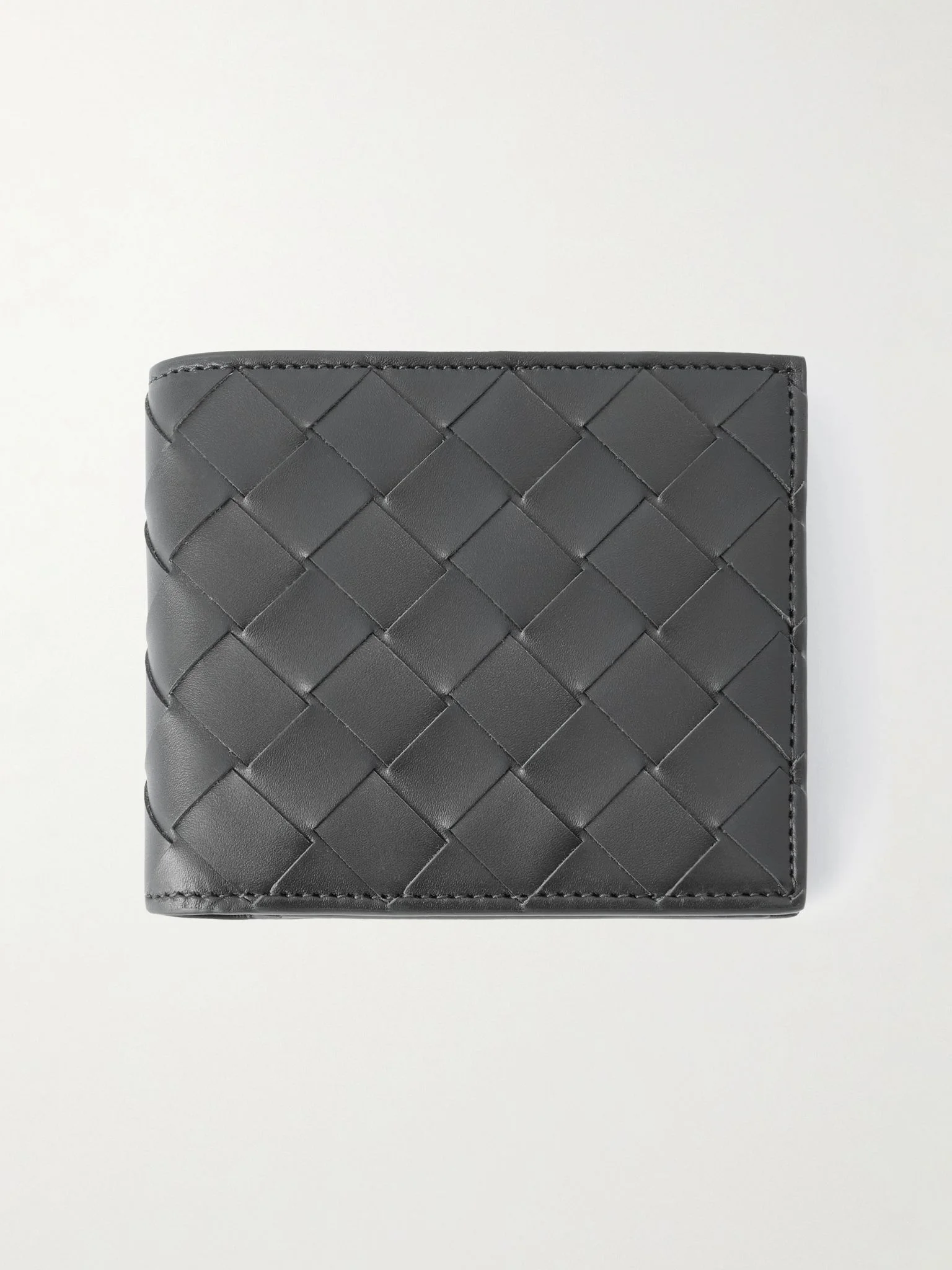 Intrecciato Leather Billfold Wallet Dark green - 1