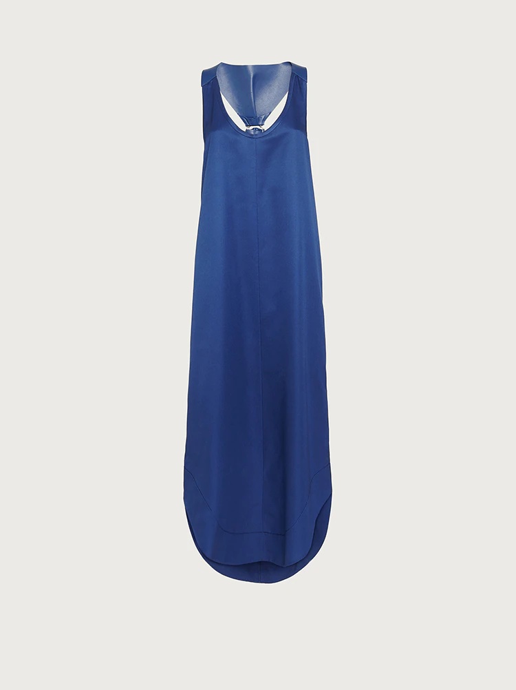 SLEEVELESS SILK DRESS - 1