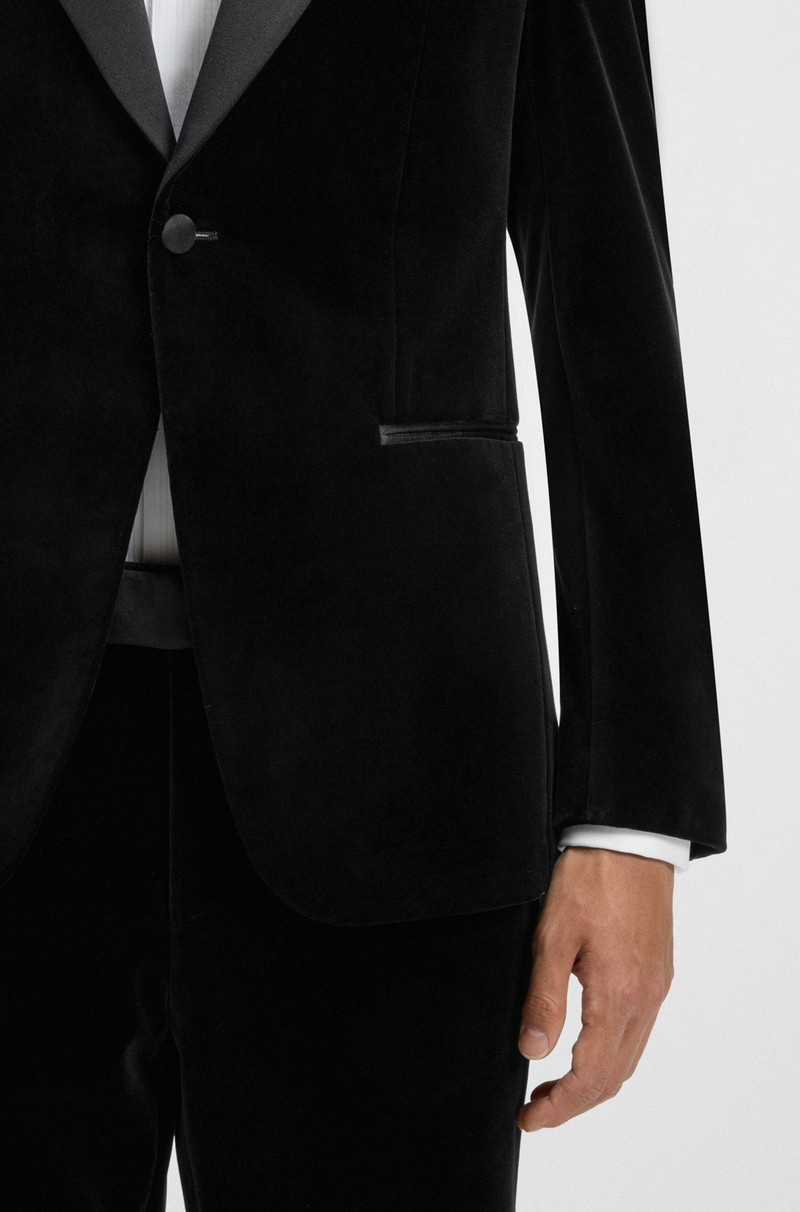 SLIM-FIT TUXEDO JACKET IN COTTON VELVET 6