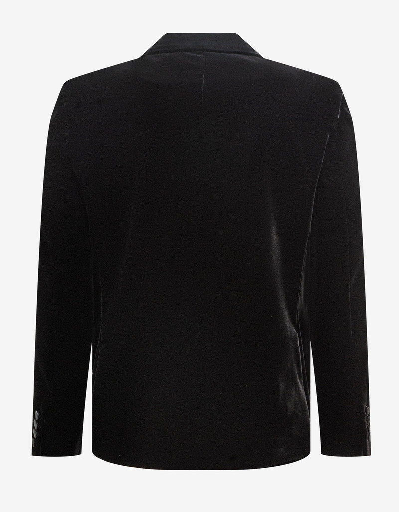 SAINT LAURENT Saint Laurent Black Velvet Blazer Jacket outlook