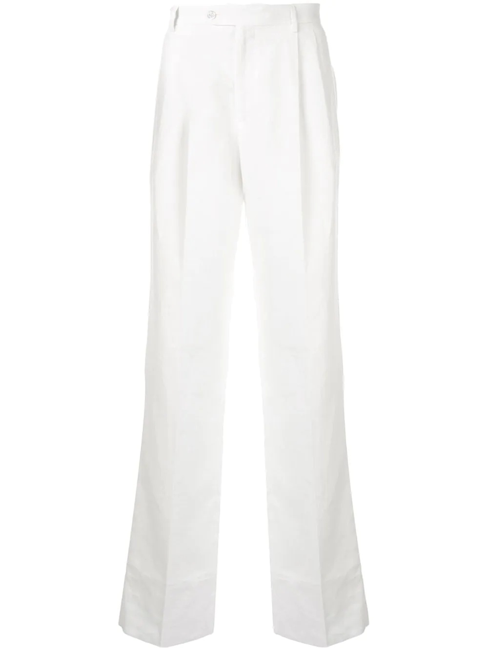 tailored linen trousers - 1