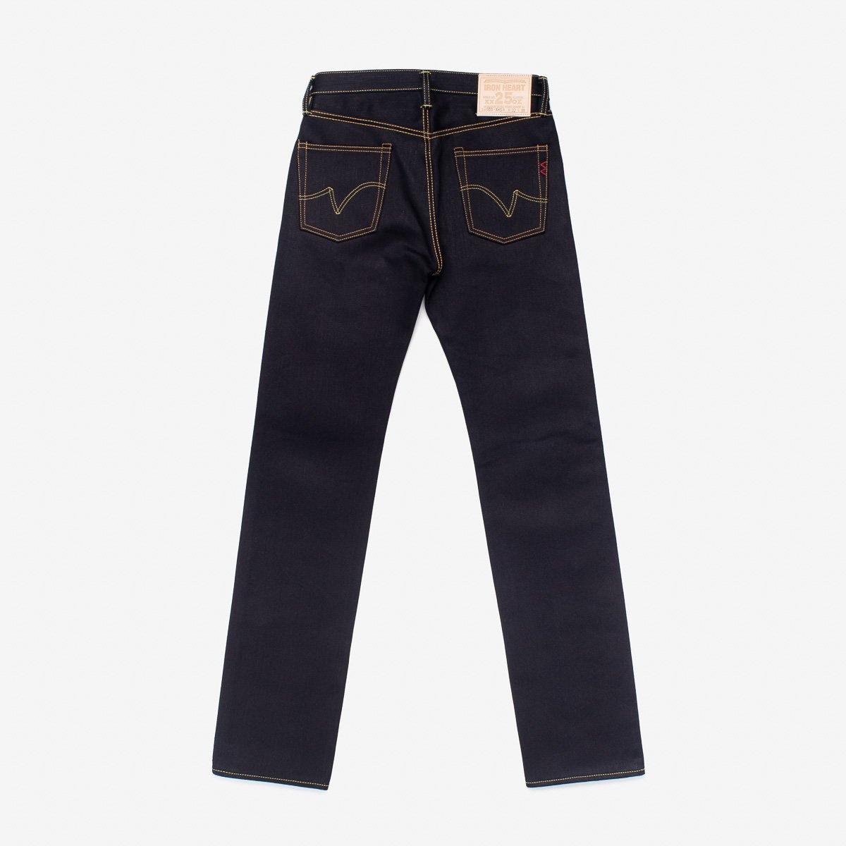 IH-666-XHSib 25oz Selvedge Denim Slim Straight Cut Jeans - Indigo/Black - 5