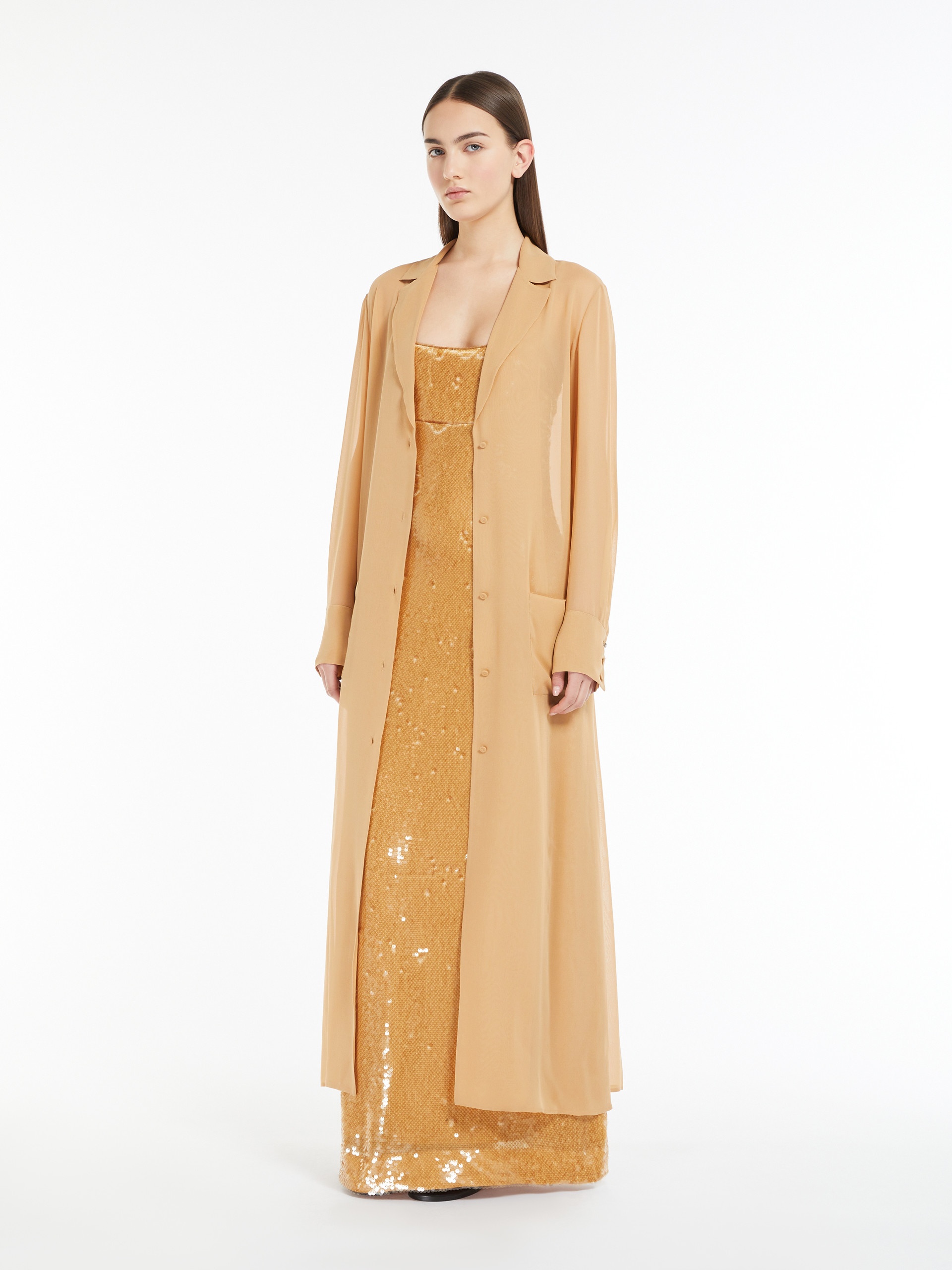 FAGO Silk georgette duster coat - 2