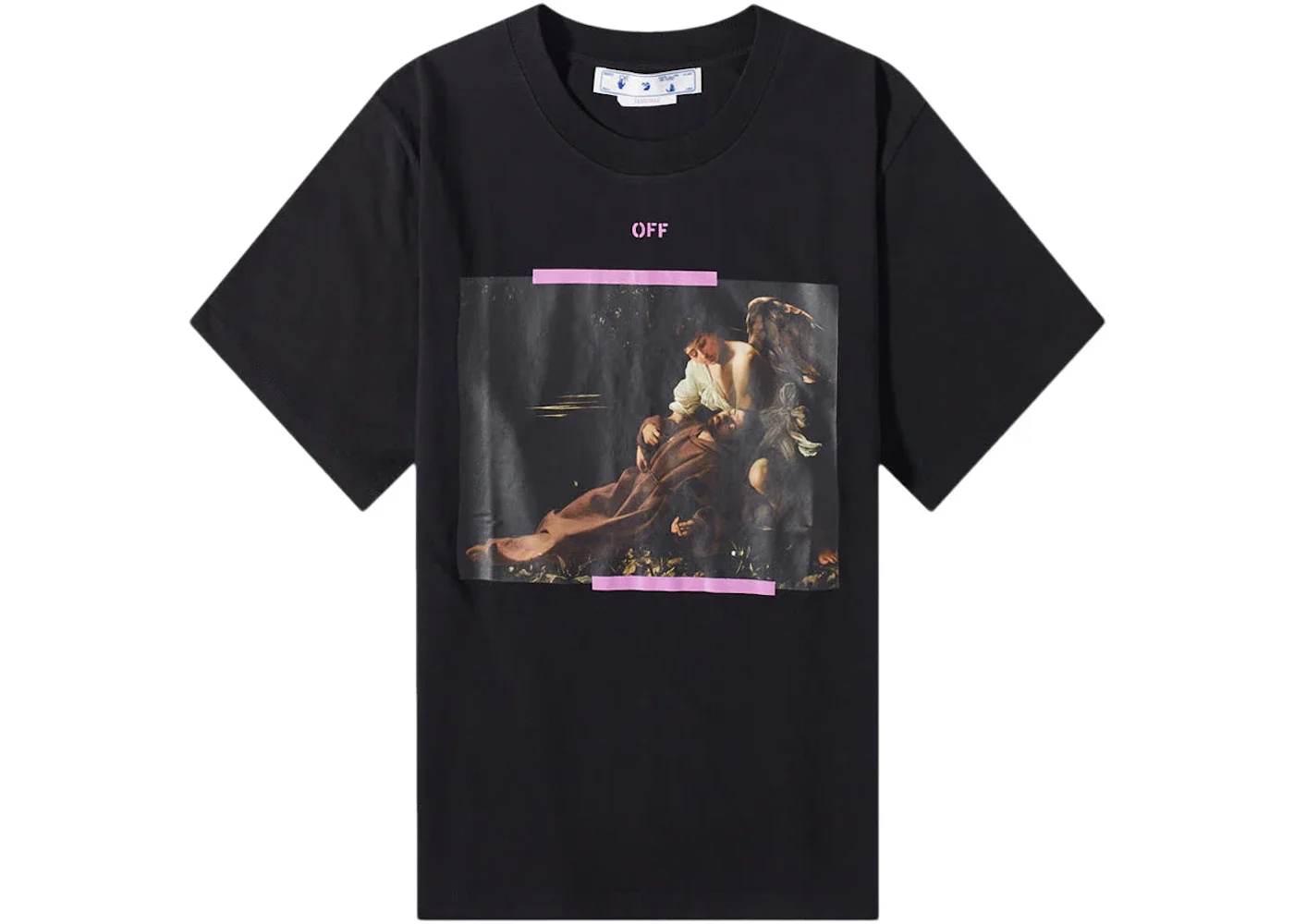 OFF-WHITE Arrow Caravaggio St Fran Slim Tee Black/Multi - 1