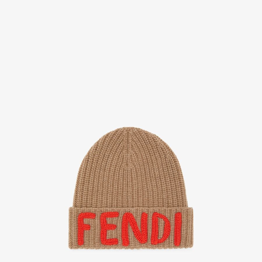 Beige wool beanie - 1