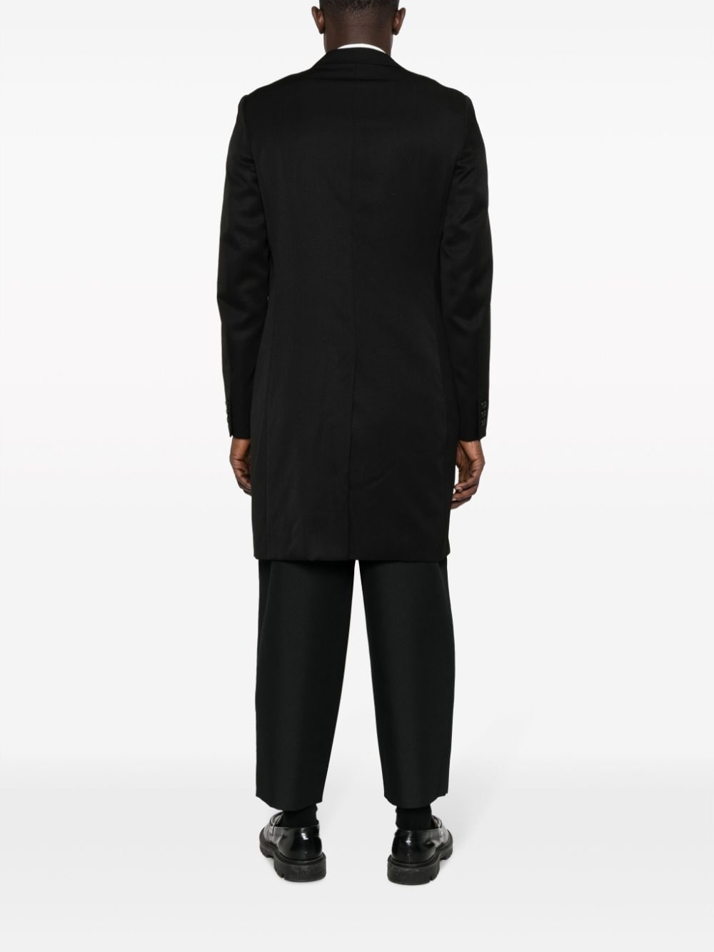 zip-detailed wool coat - 4