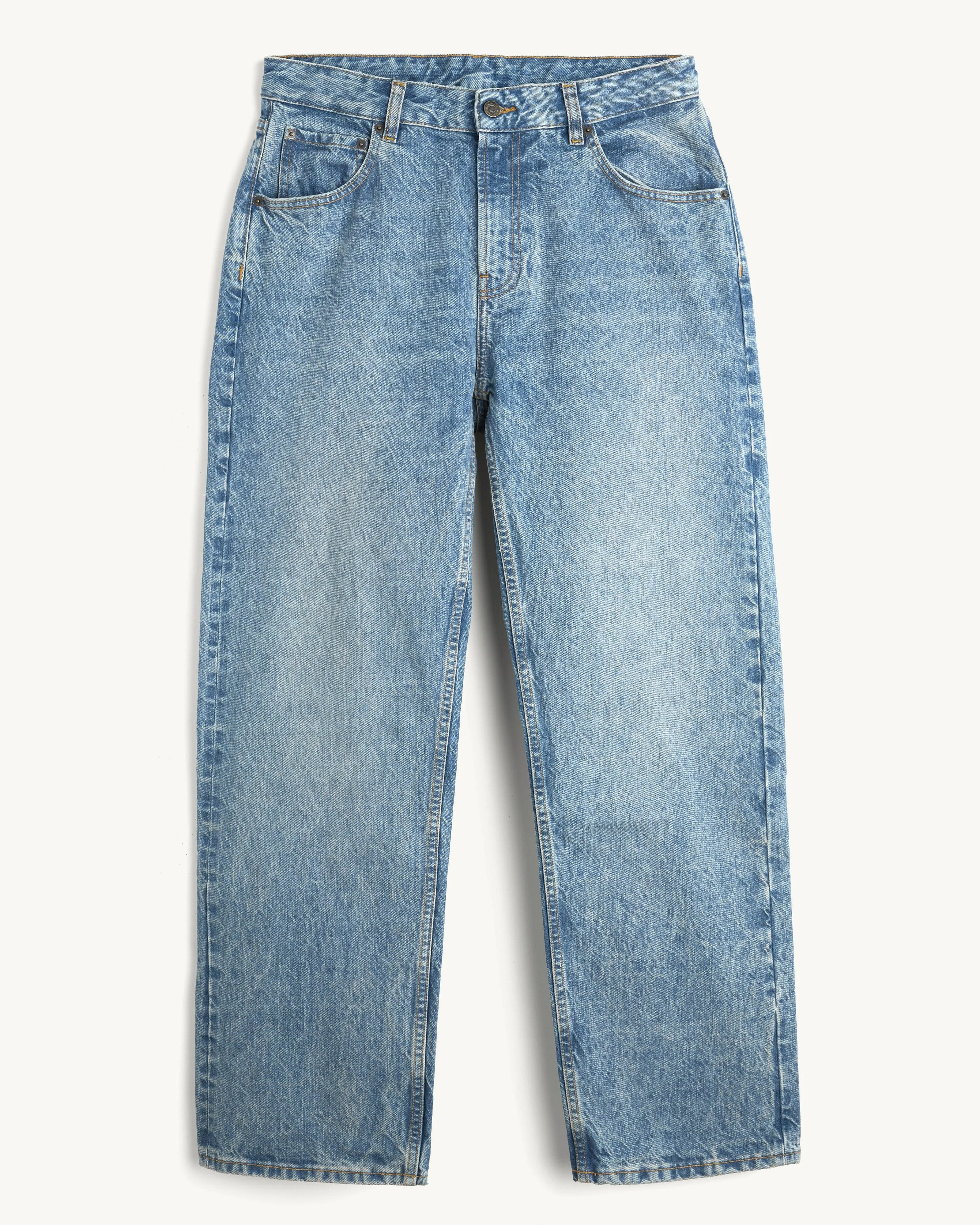 SELVEDGE 5 POCKET JEAN - BLEACH WASH - 1