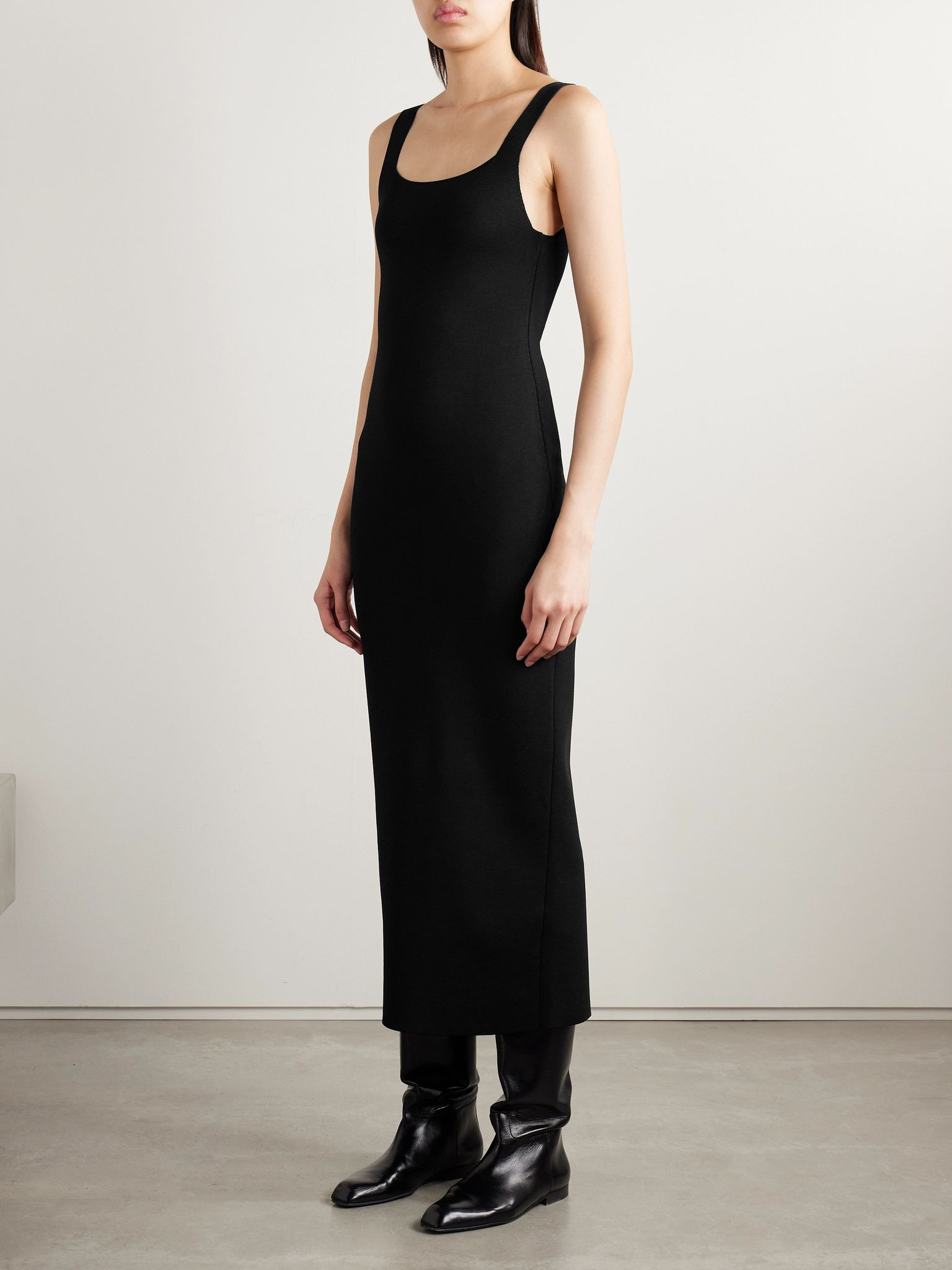 Dixi stretch-knit midi dress Black - 3