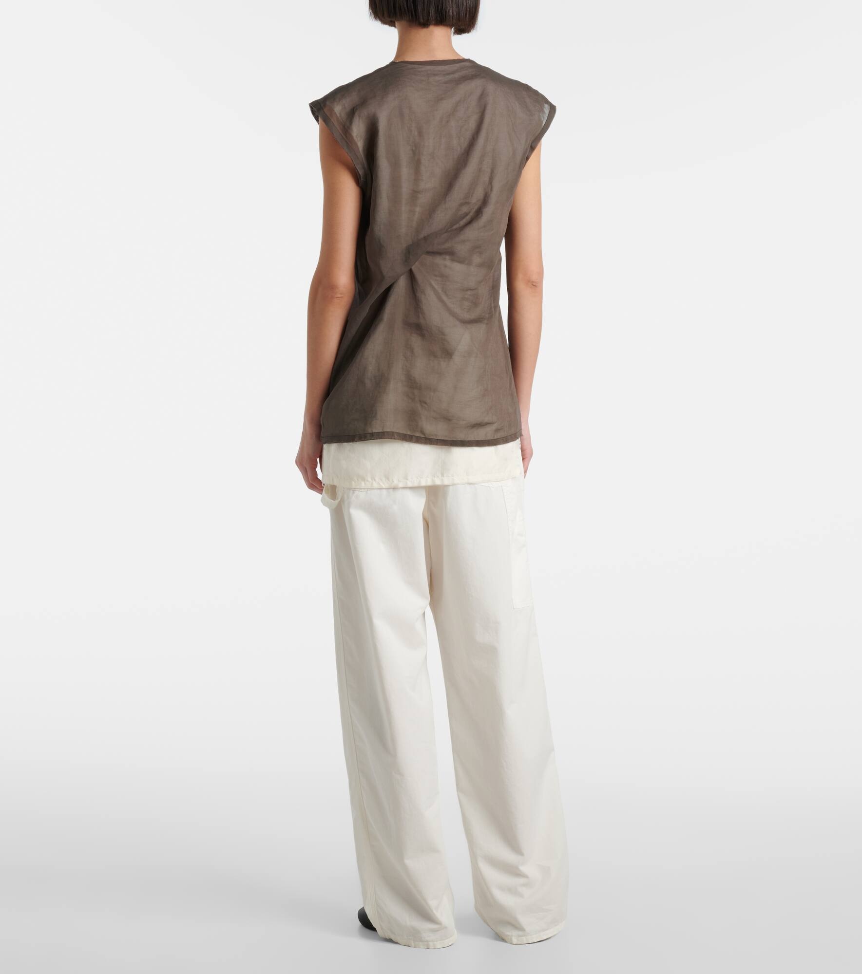 Inawa draped layered cotton top - 3