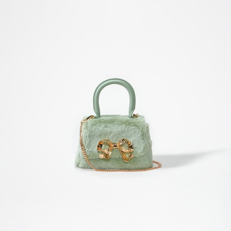 Green Fluffy Bow Micro Bag 4