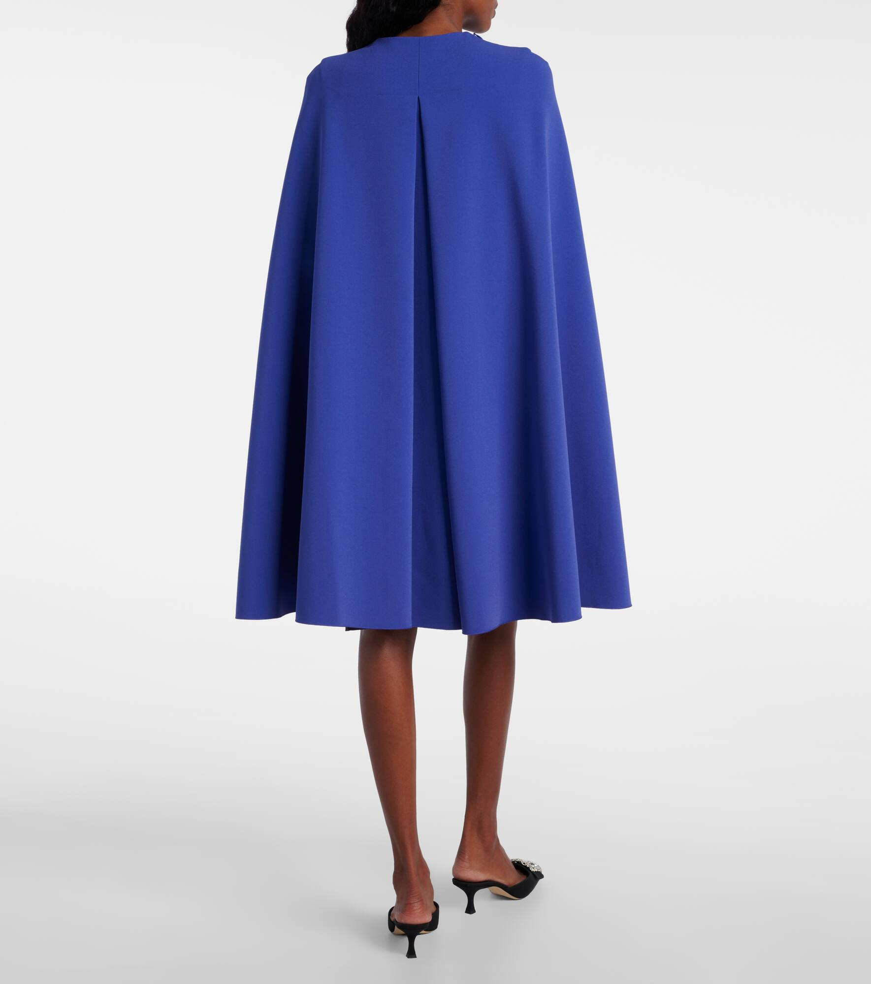Twiggy caped crêpe cocktail dress - 3