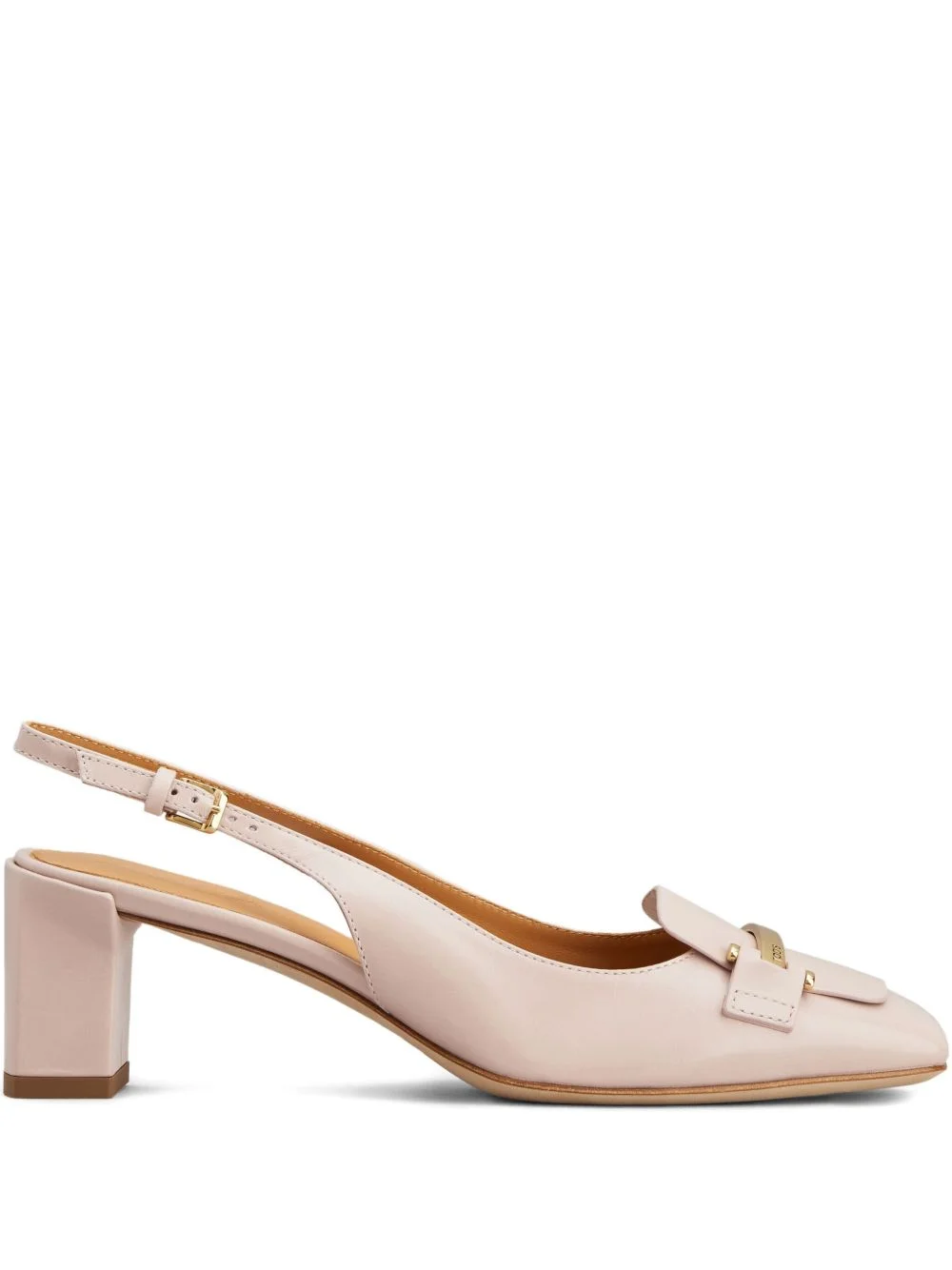 leather heeled pumps - 1