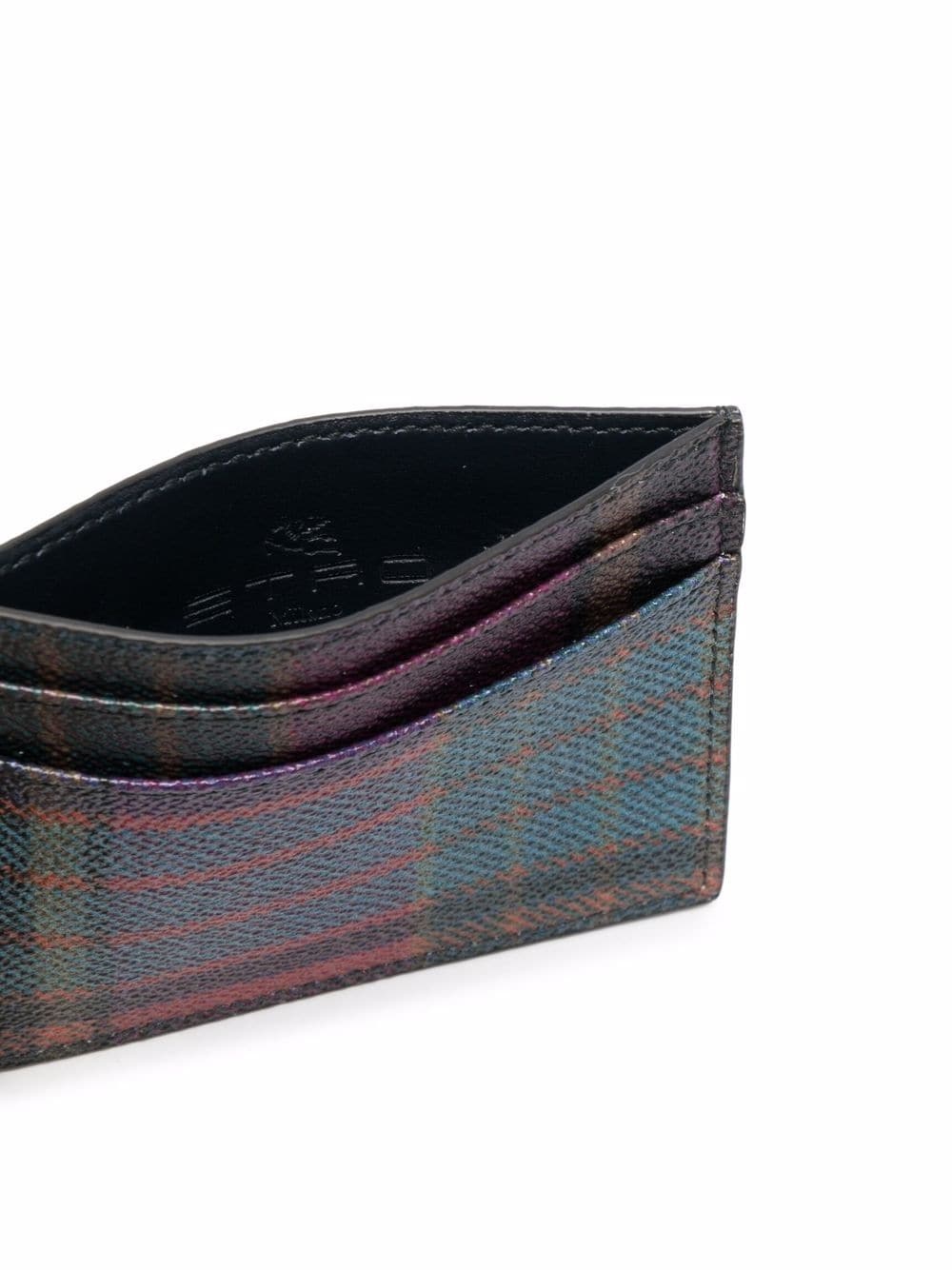 plaid-check print cardholder - 3