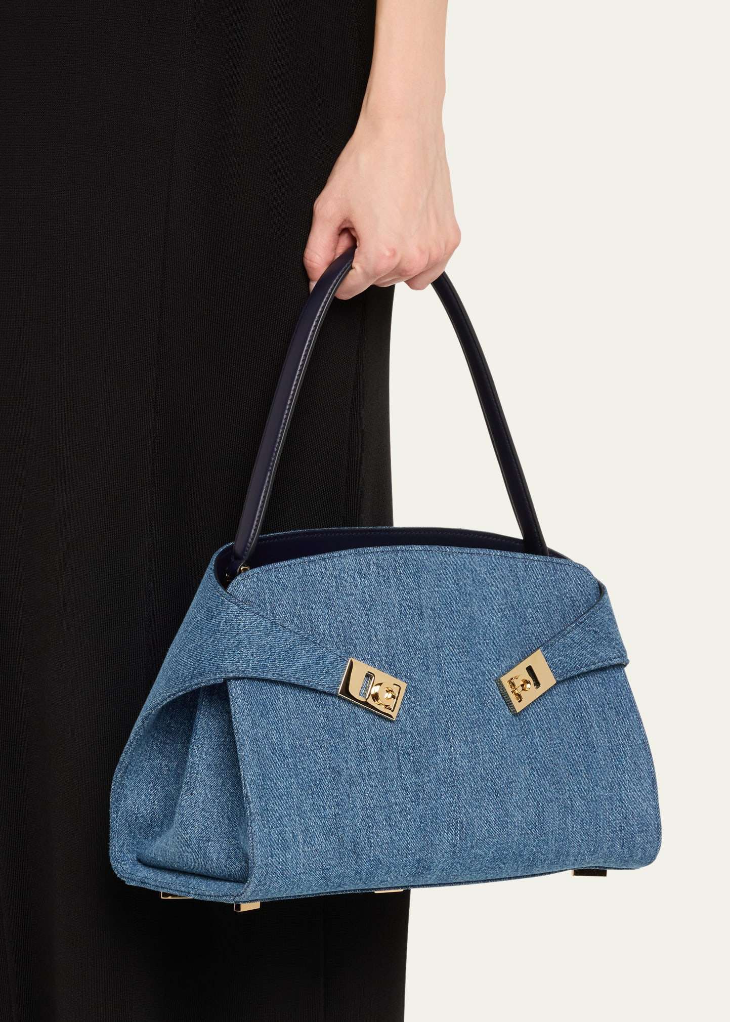 Hugh Washed Denim Shoulder Bag - 2