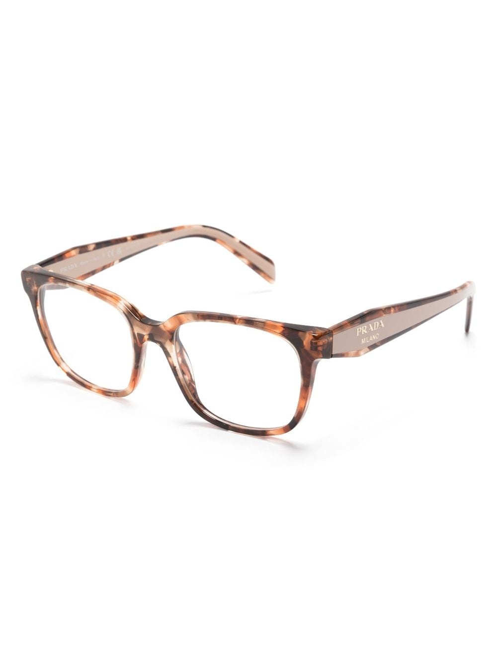 tortoiseshell-effect square-frame glasses - 2